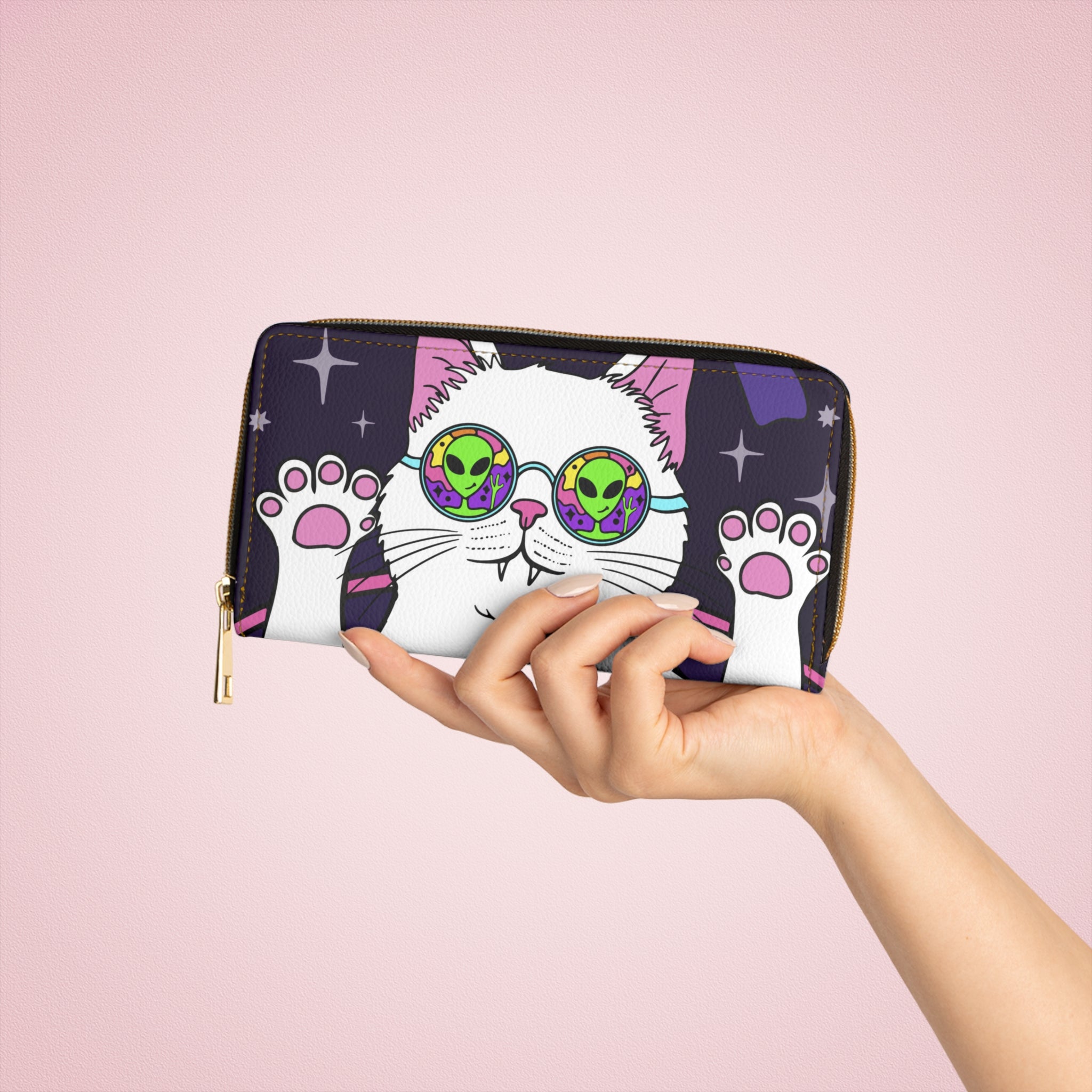 Y2K Alien Kitty in Space Wallet 👽🌌🐱