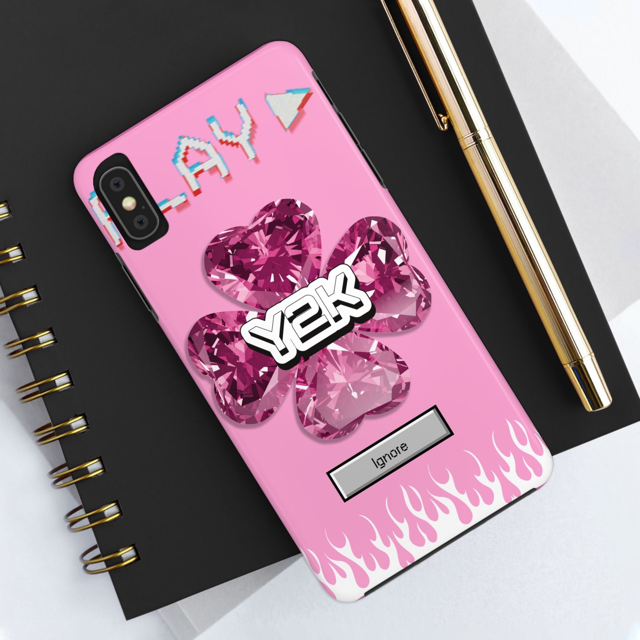Y2K Play Ignore Sweet Pink Phone Case 💗📱