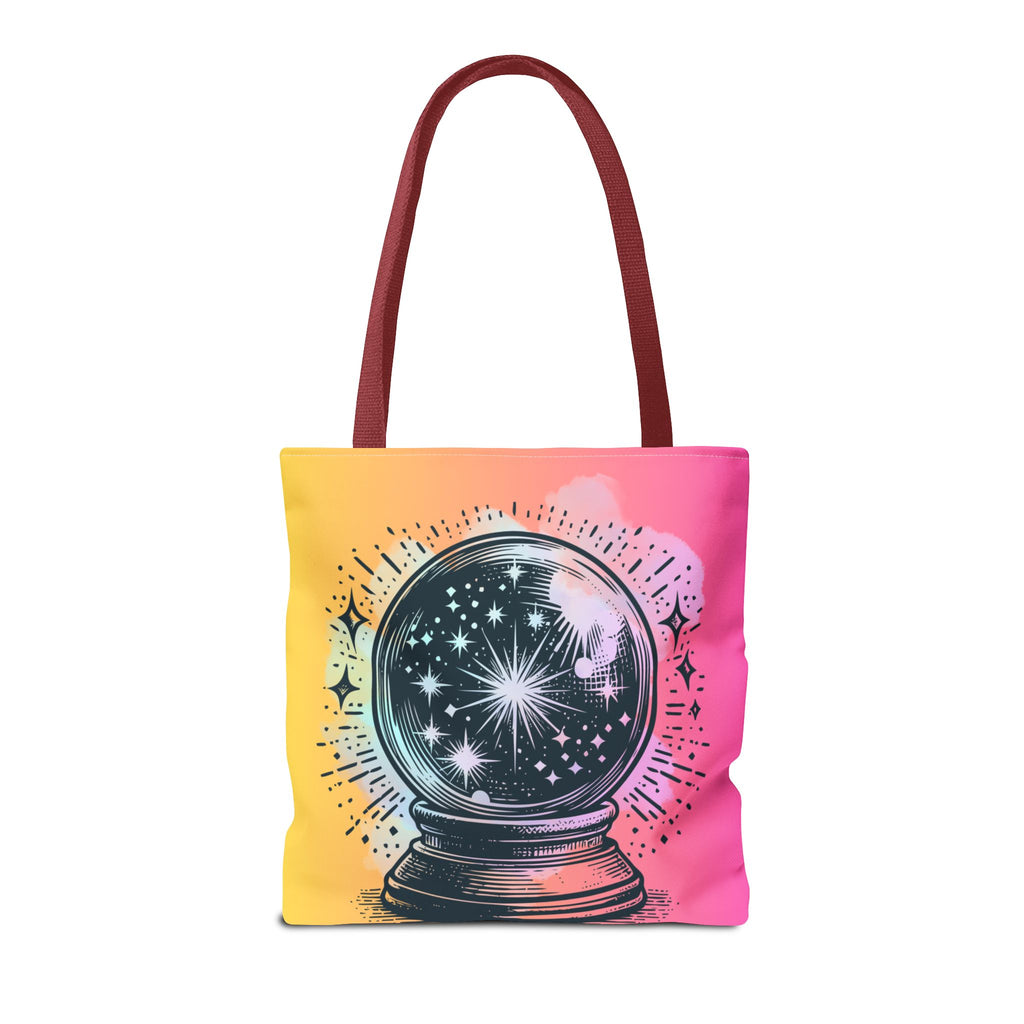 🔮✨ 70s Crystal Ball Mystical Tote Bag 🌼🌙