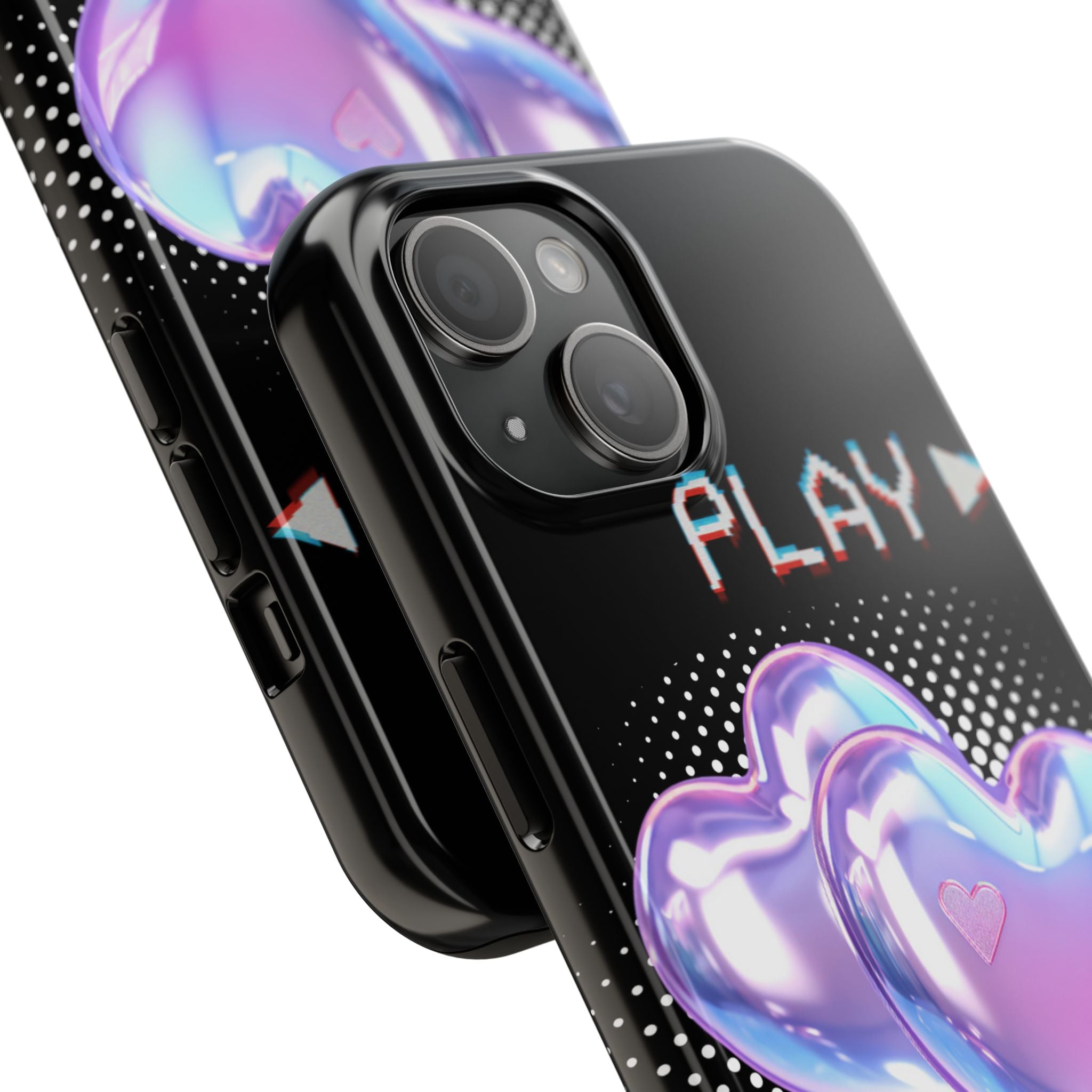 Y2K Black Play Barcode Phone Case 📱🖤