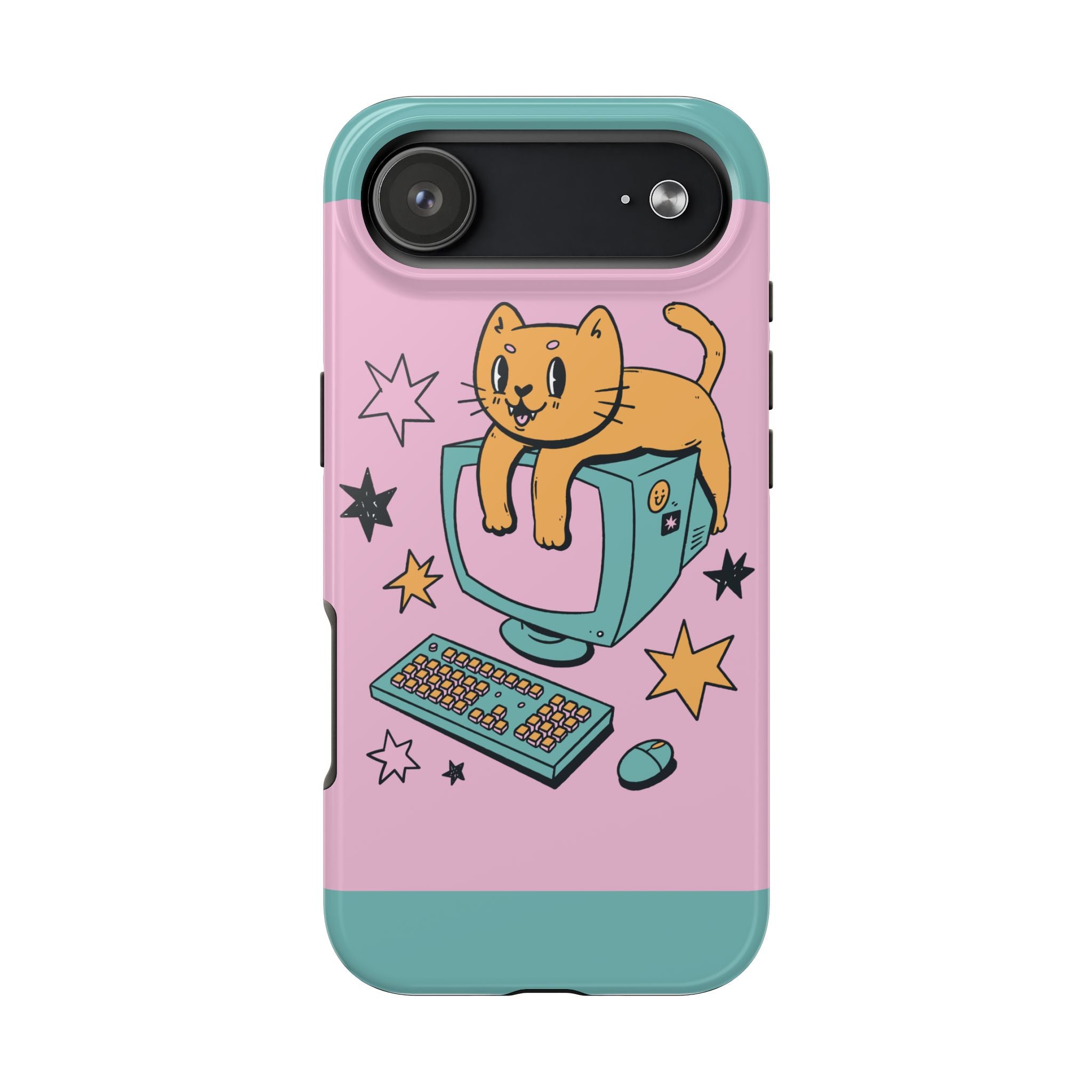 90s Cat and Computer Phone Case 🐱💾