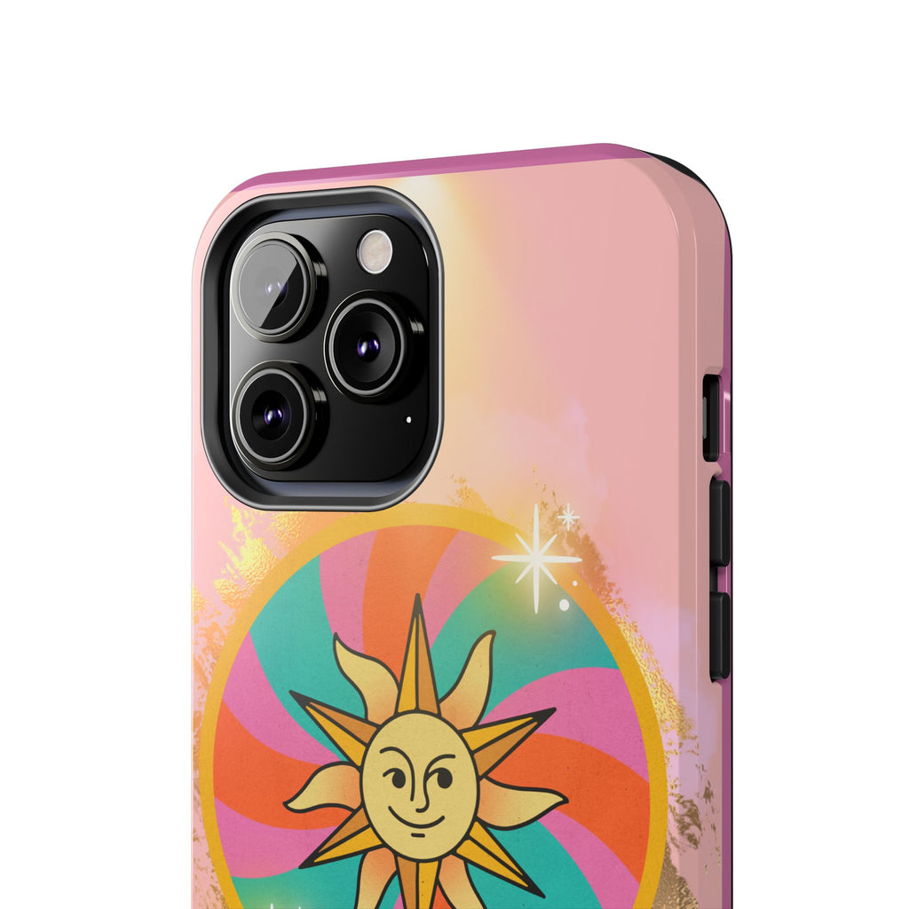 70s Sunshine Tarot Gold Mystical Phone Case 🔮☀️📱