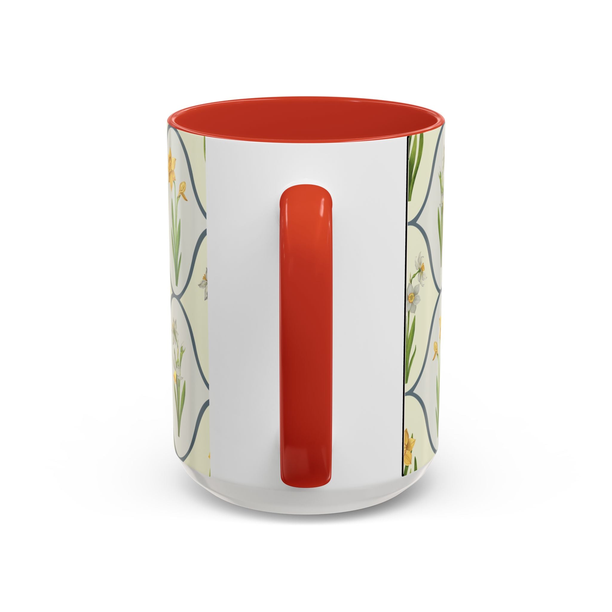 50s Floral Accent Coffee Mug