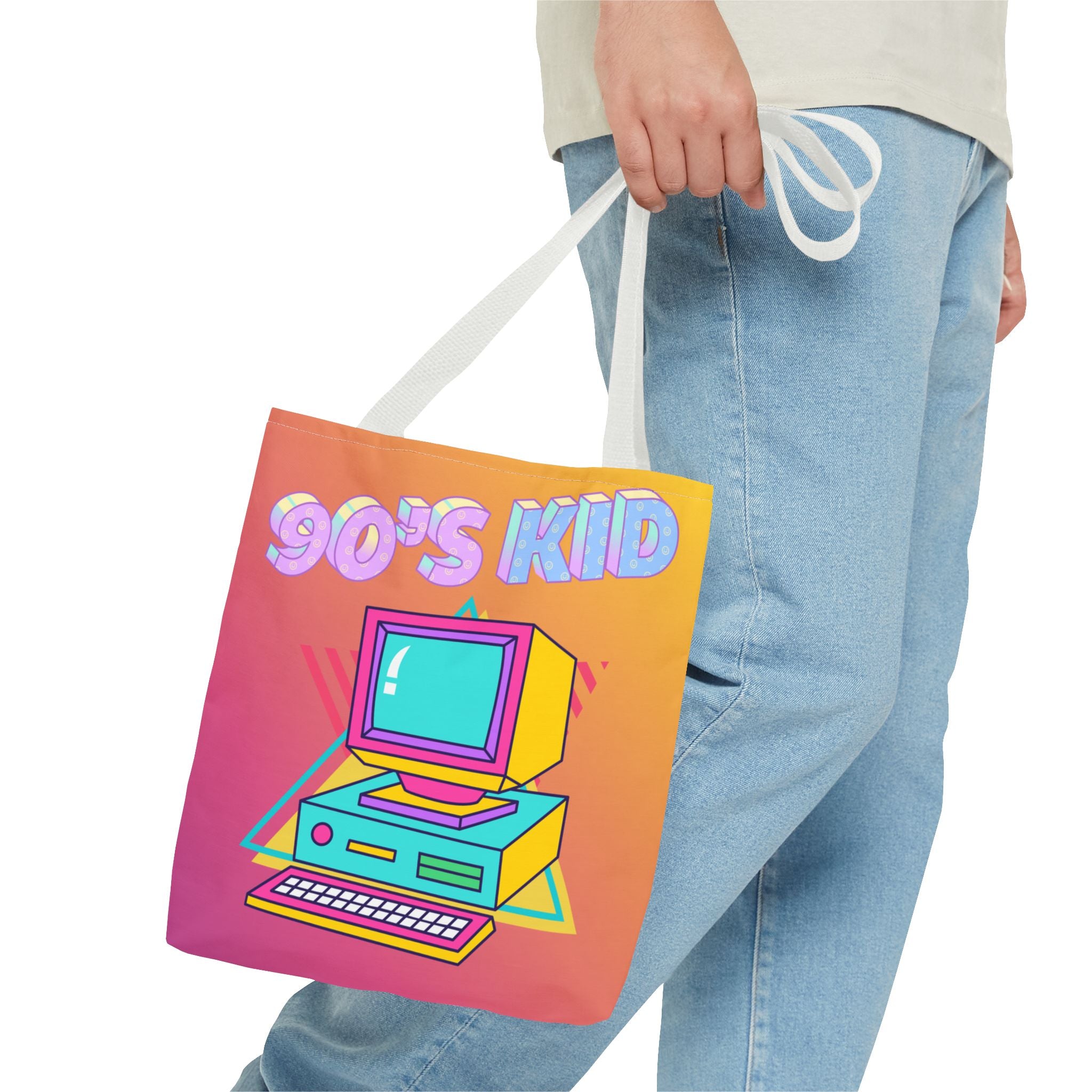 💾🖥️ 90s Kid Computer Tote Bag 🌈✨