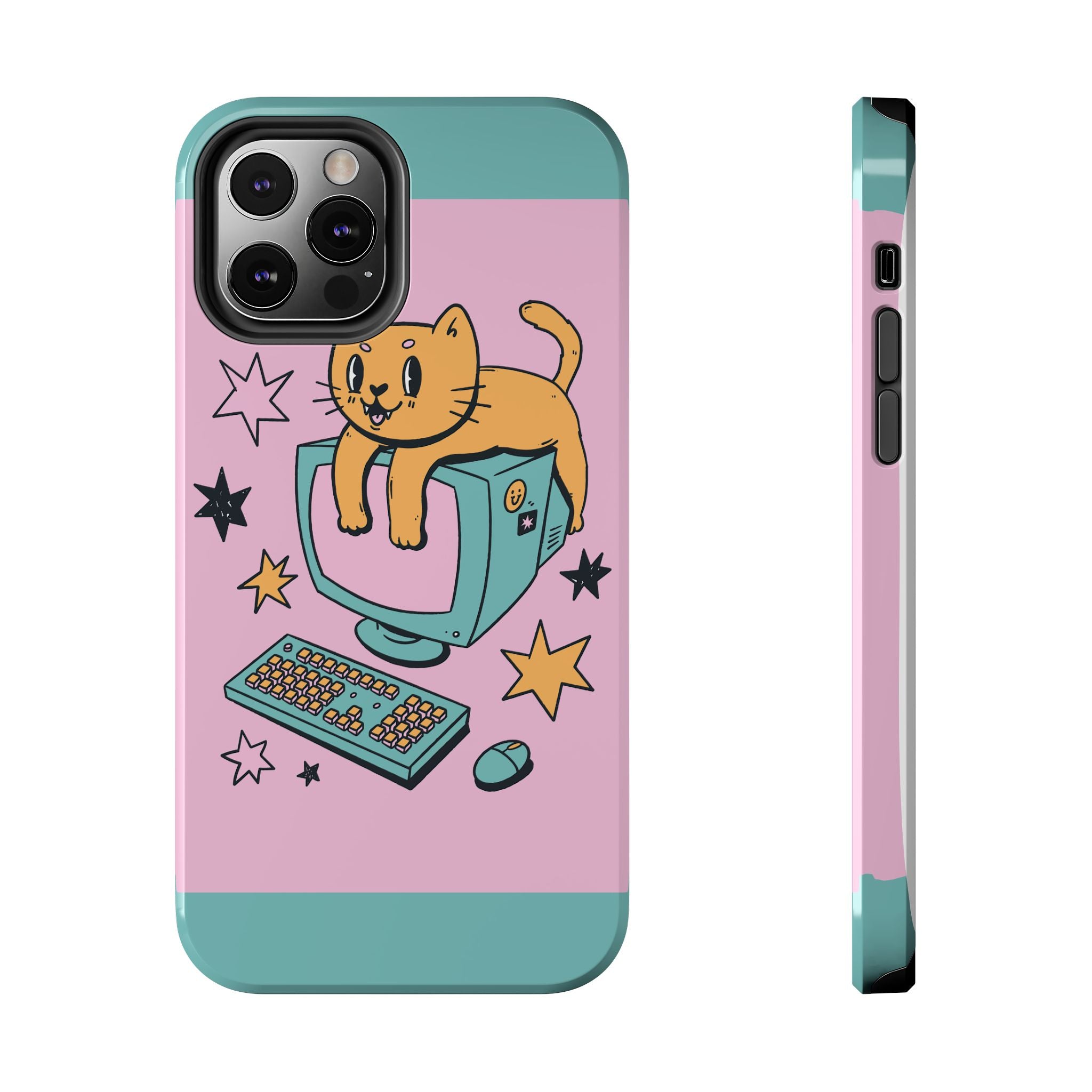 90s Cat and Computer Phone Case 🐱💾