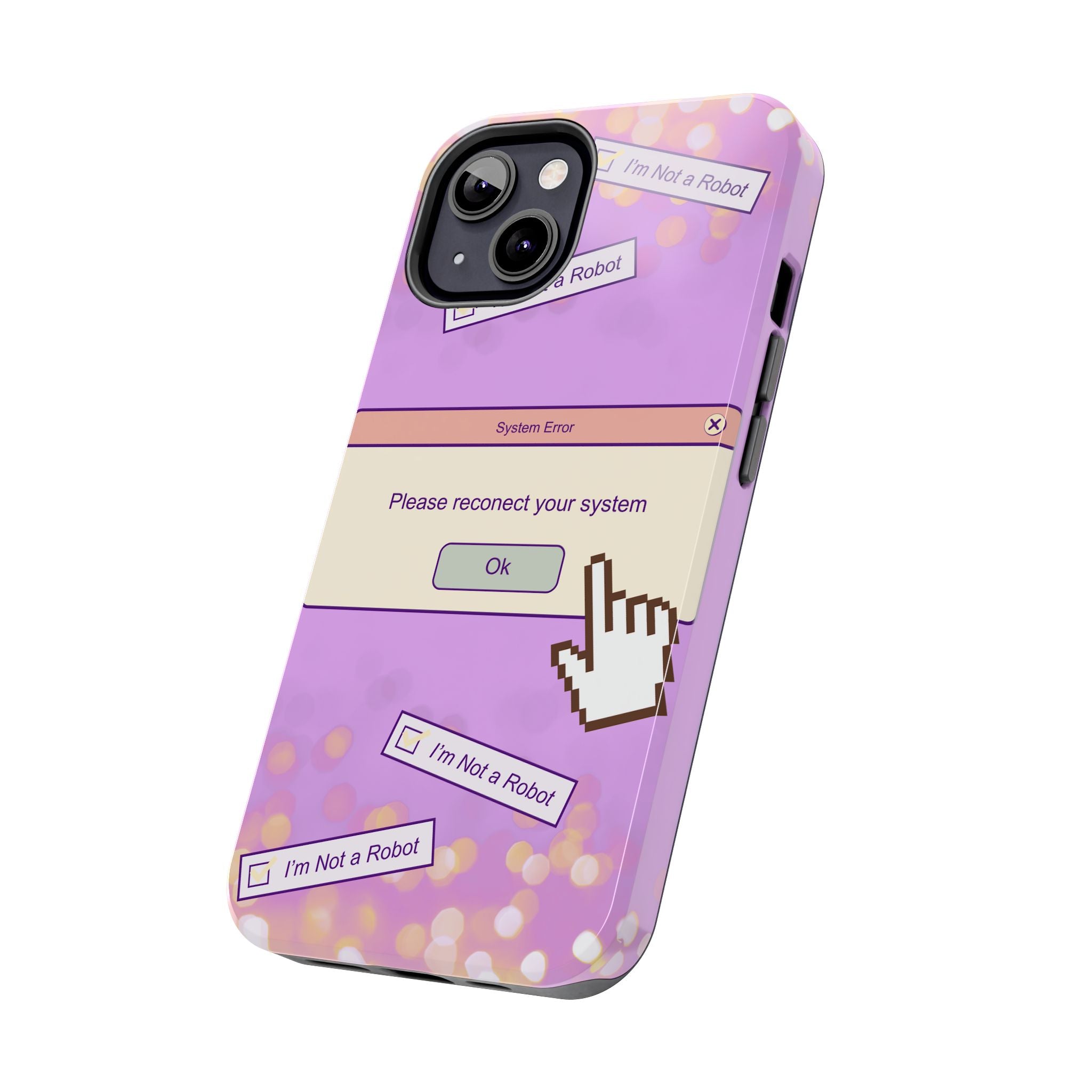 Y2K I’m Not a Robot System Error Phone Case 🤖💻📱