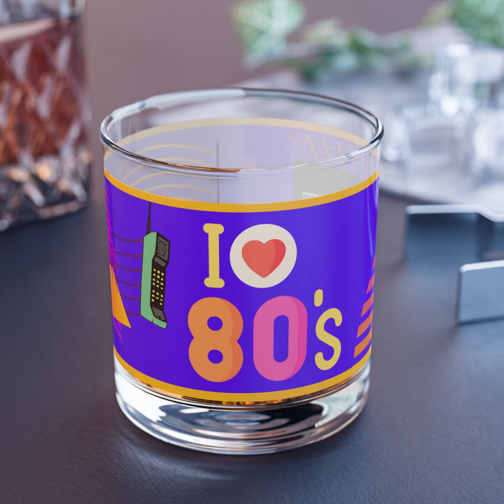 💖 I Heart the 80s Retro Glass 🎸✨