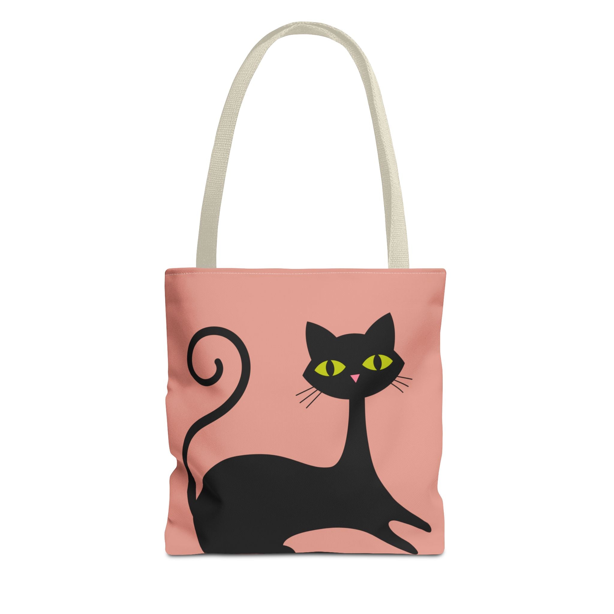 🐱 50s Retro Cat & Clock Tote Bag