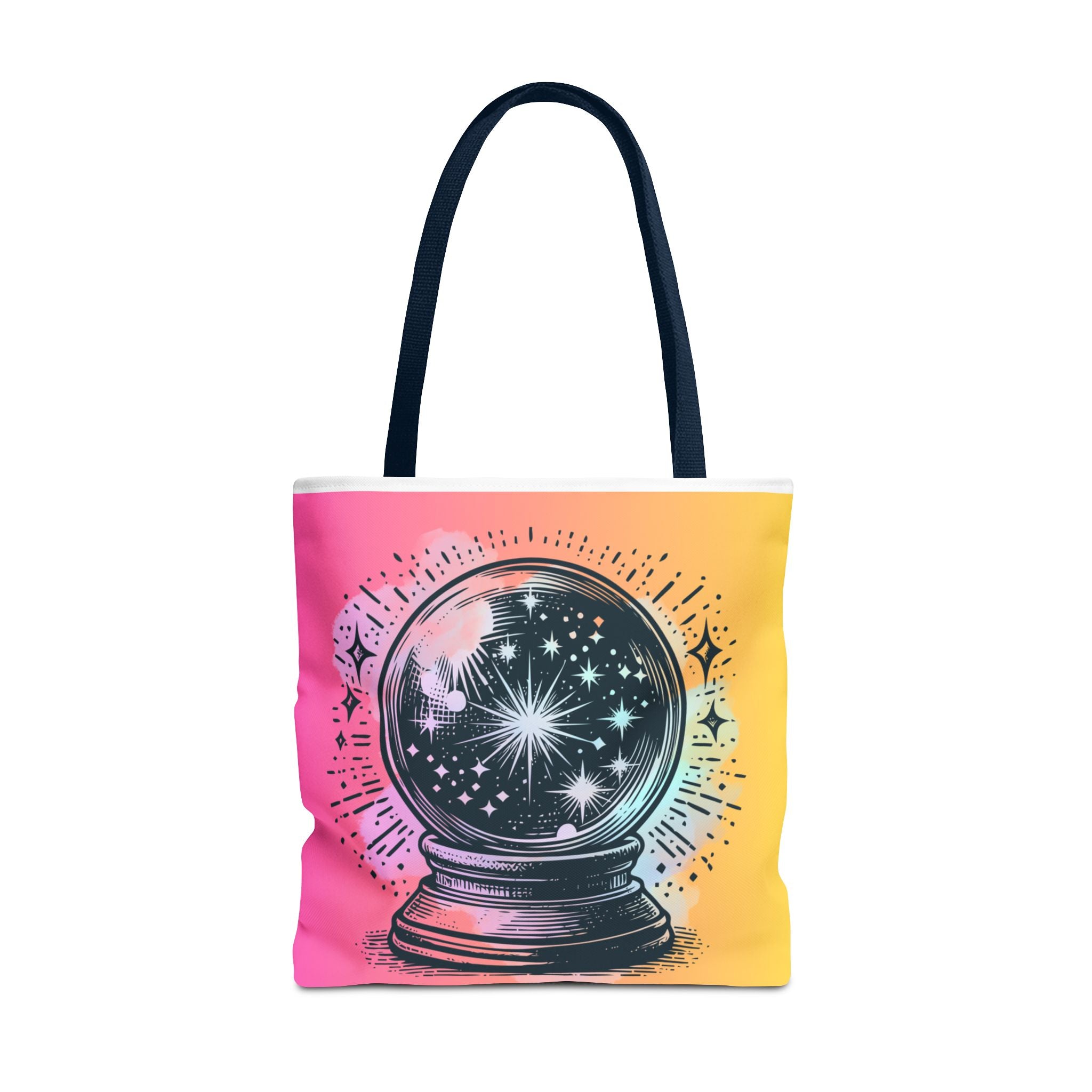 🔮✨ 70s Crystal Ball Mystical Tote Bag 🌼🌙
