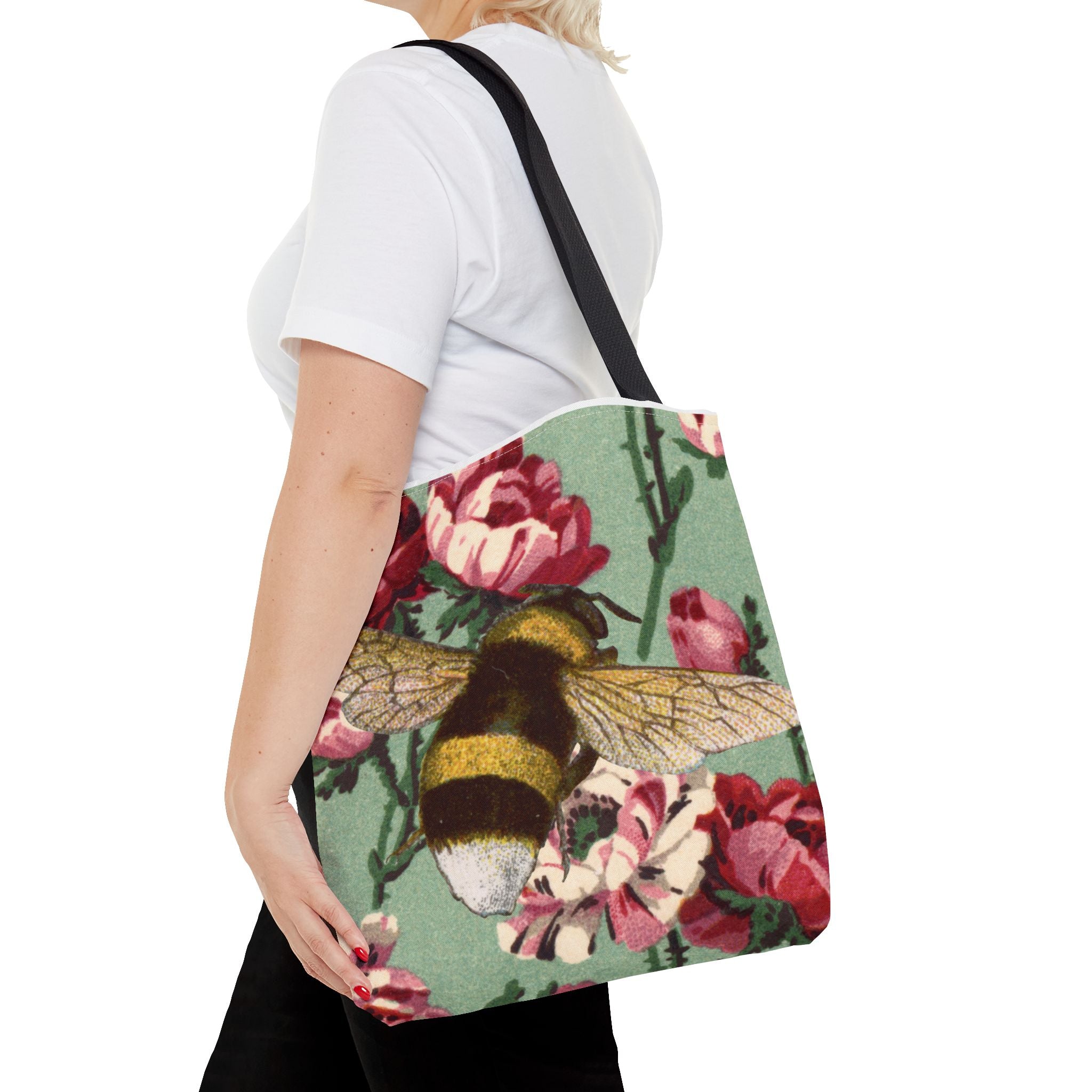🐝🌼 60s Bumble Bee Floral Tote Bag 🌸✨