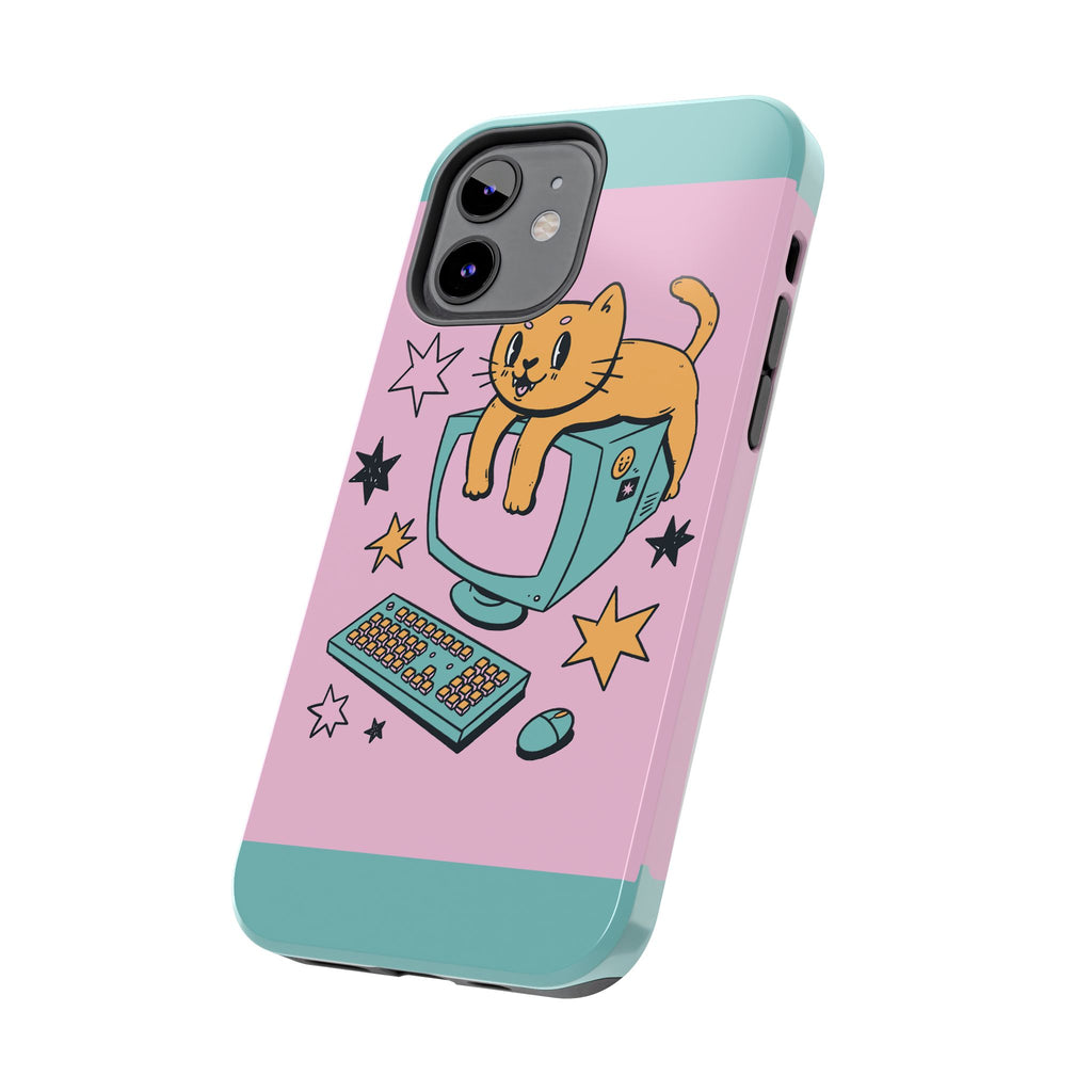 90s Cat and Computer Phone Case 🐱💾