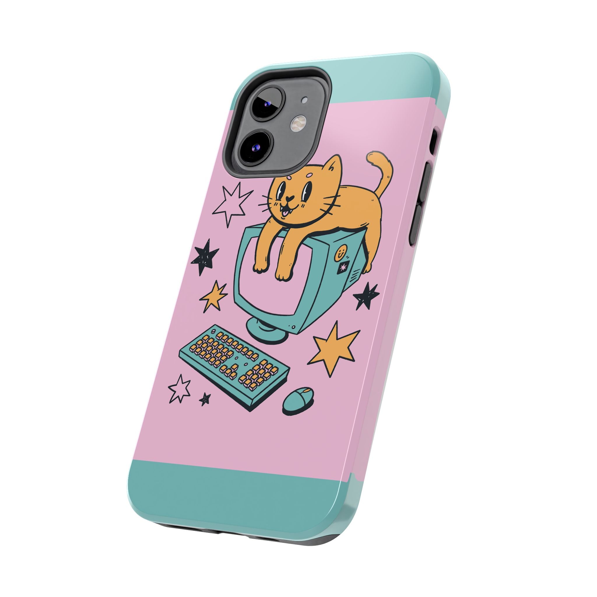 90s Cat and Computer Phone Case 🐱💾