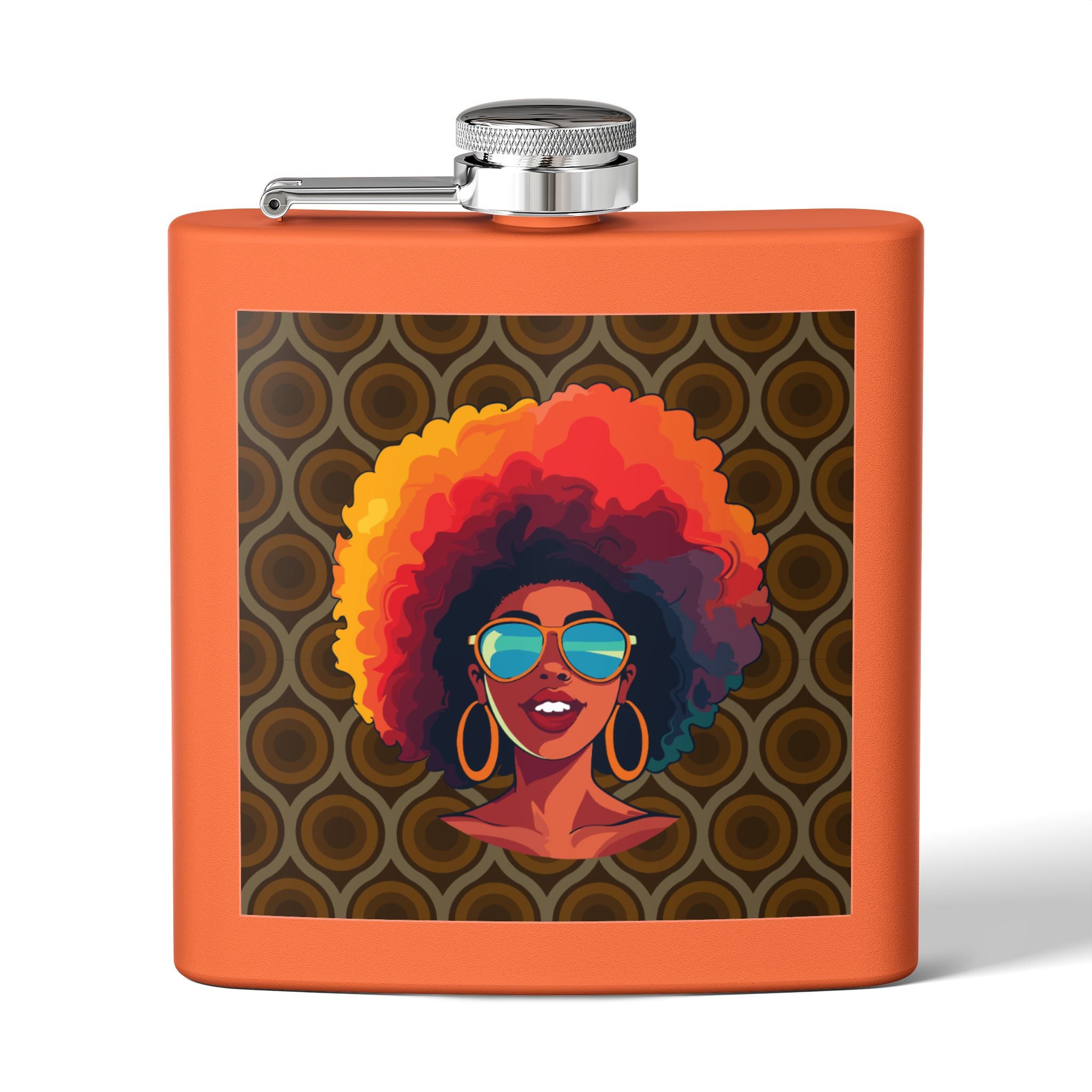 Beautiful Afro Woman Flask