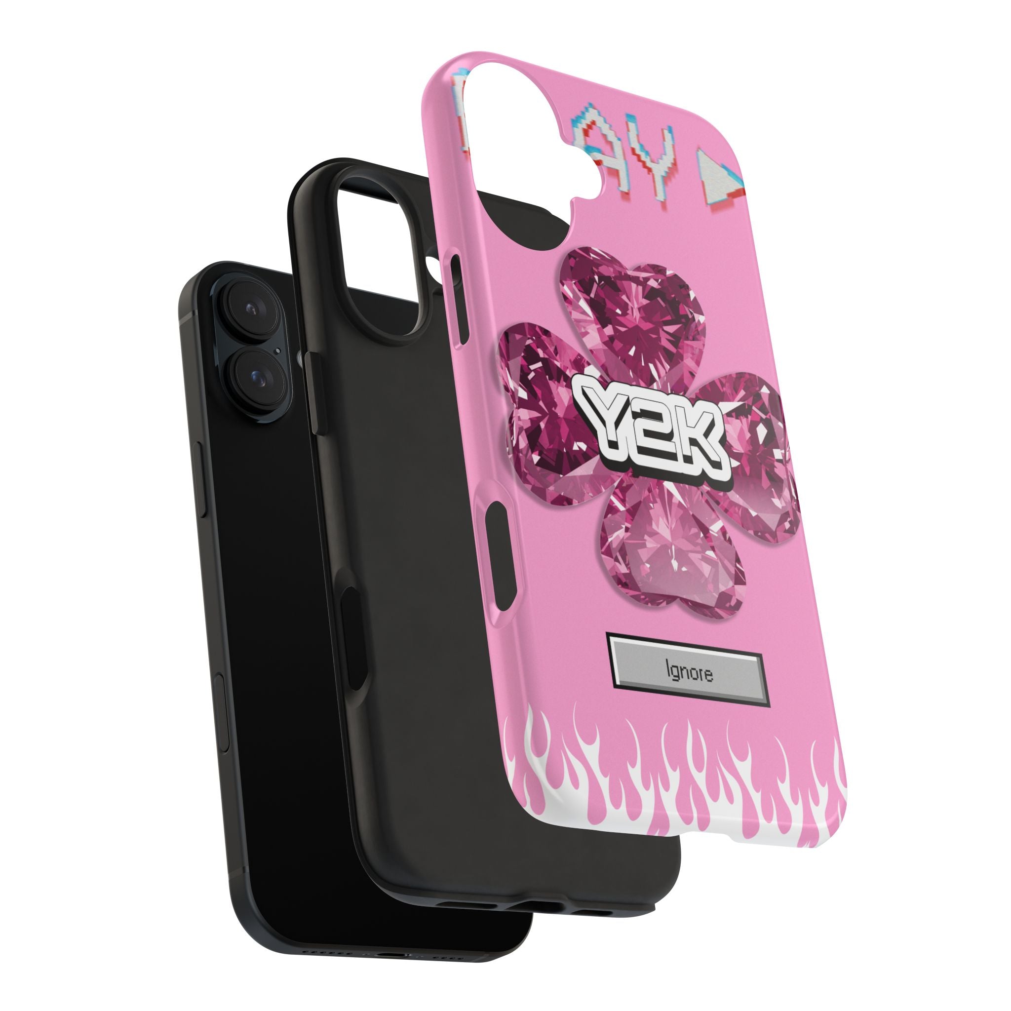 Y2K Play Ignore Sweet Pink Phone Case 💗📱