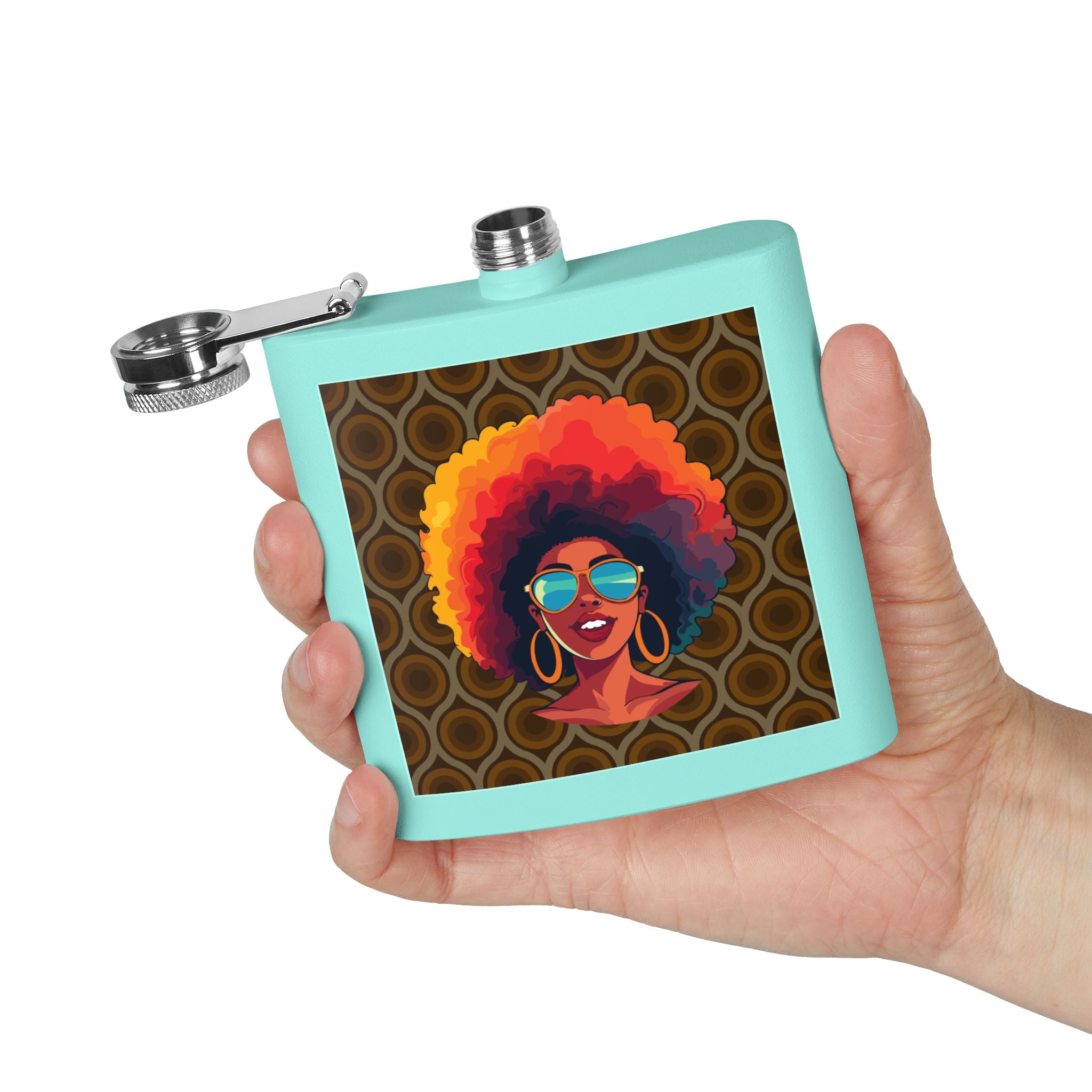 Beautiful Afro Woman Flask