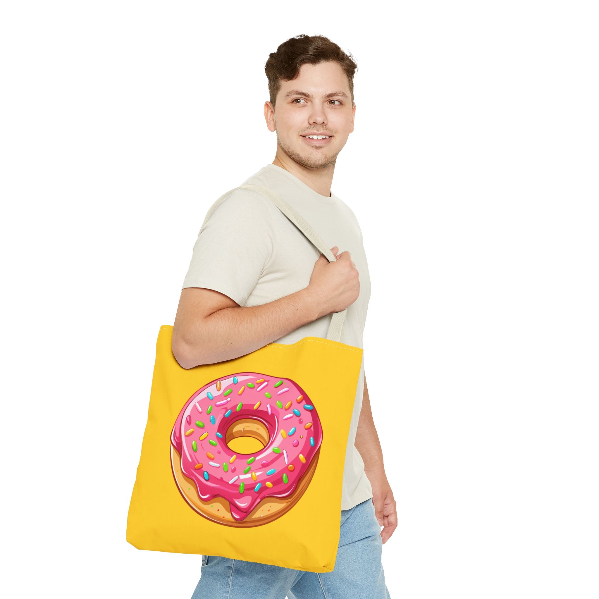 🍩 90s Donut Tote Bag – Bright Sprinkles 🍩