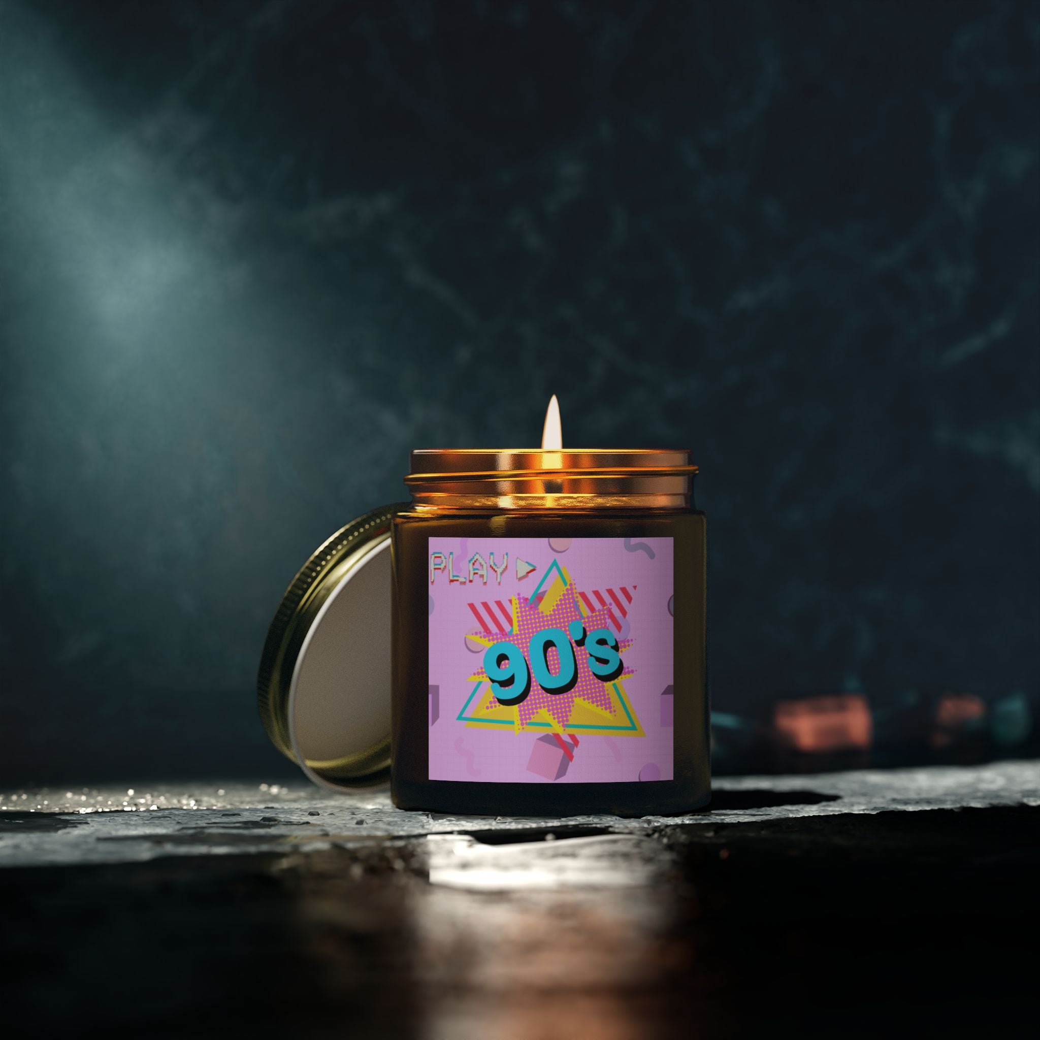 90s Play Button Candle 📼🕯️