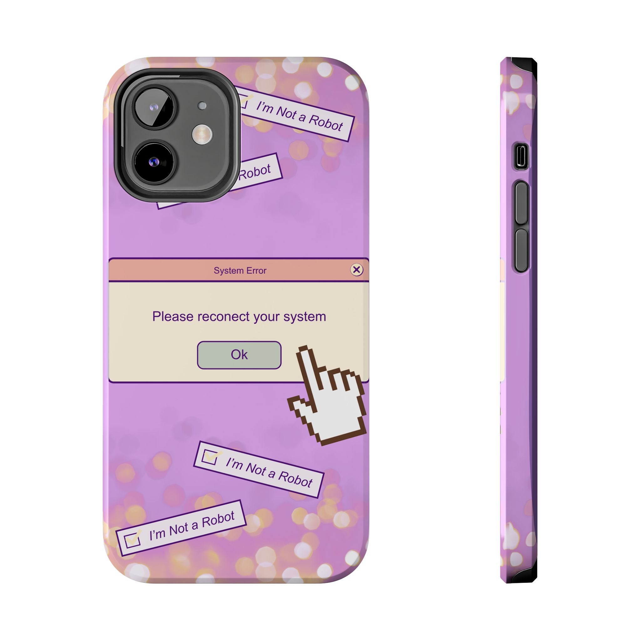 Y2K I’m Not a Robot System Error Phone Case 🤖💻📱