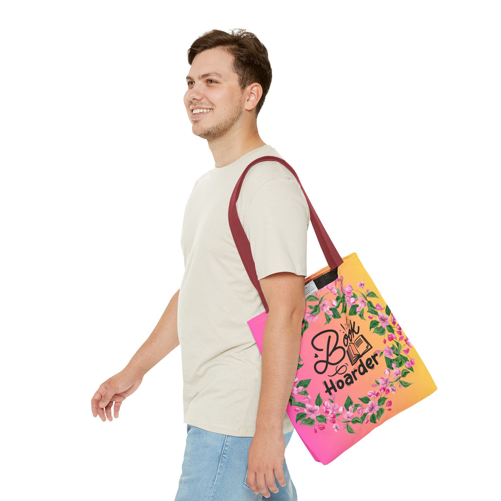 💖 60s–90s Book Hoarder Retro Tote Bag – Bright Pink & Yellow