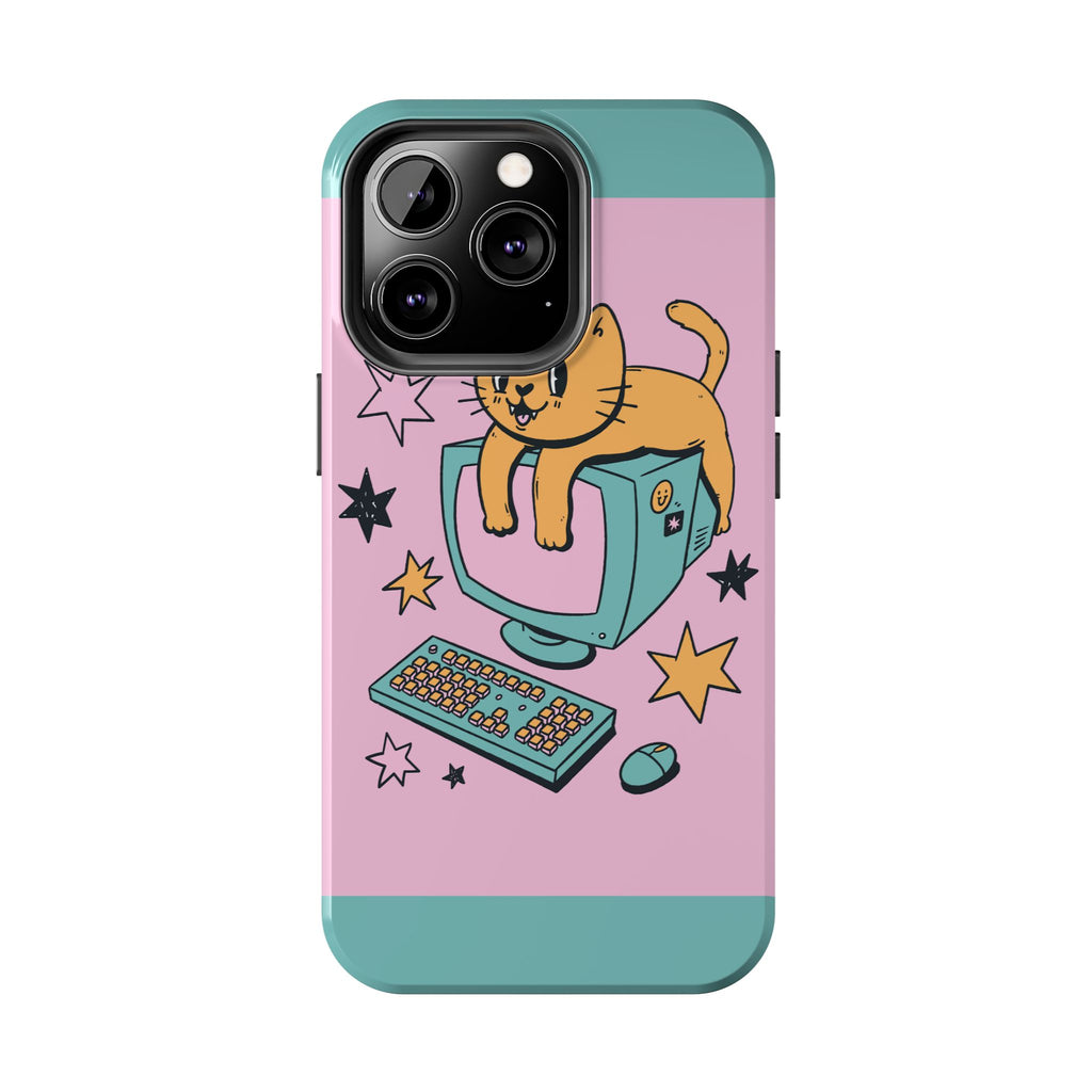 90s Cat and Computer Phone Case 🐱💾