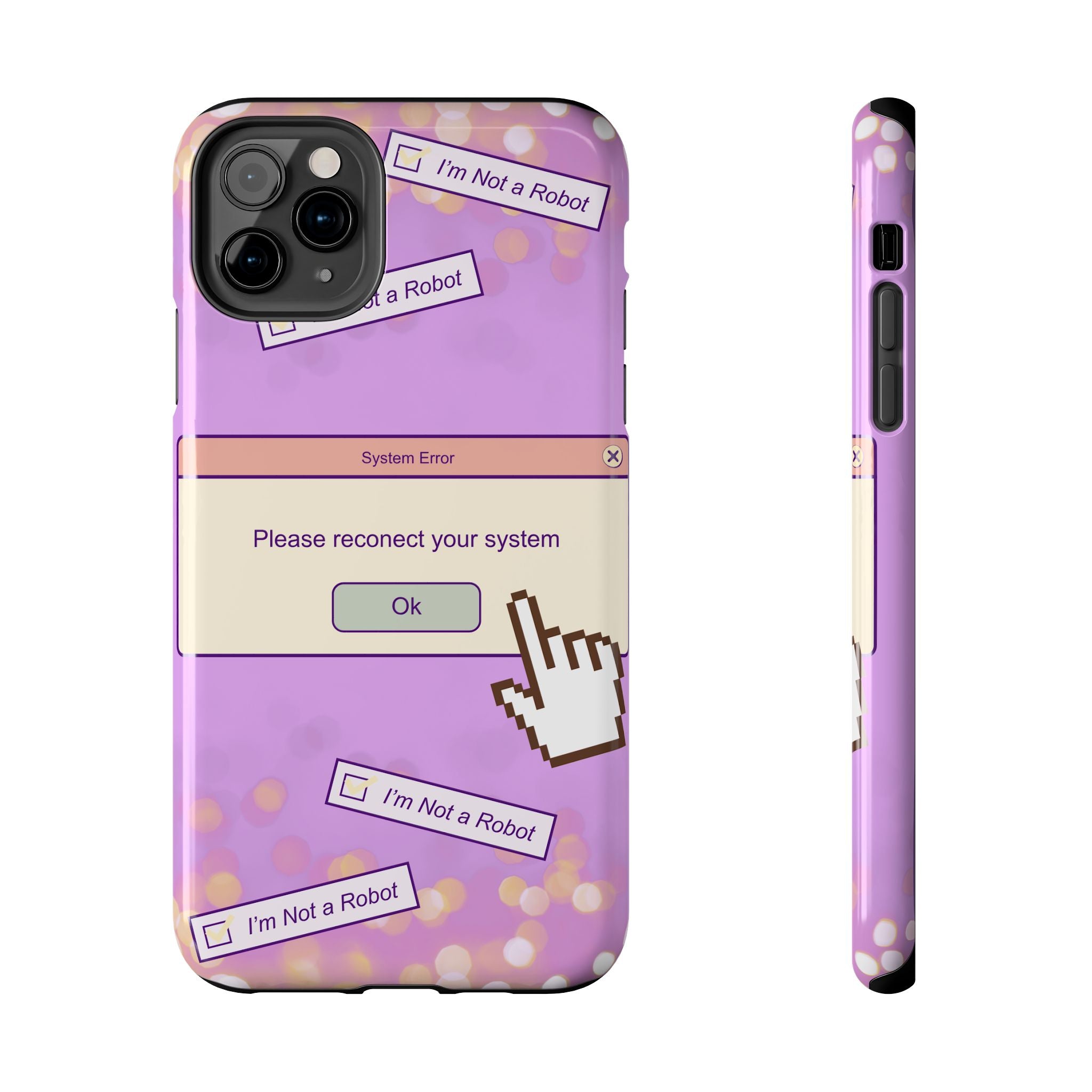 Y2K I’m Not a Robot System Error Phone Case 🤖💻📱
