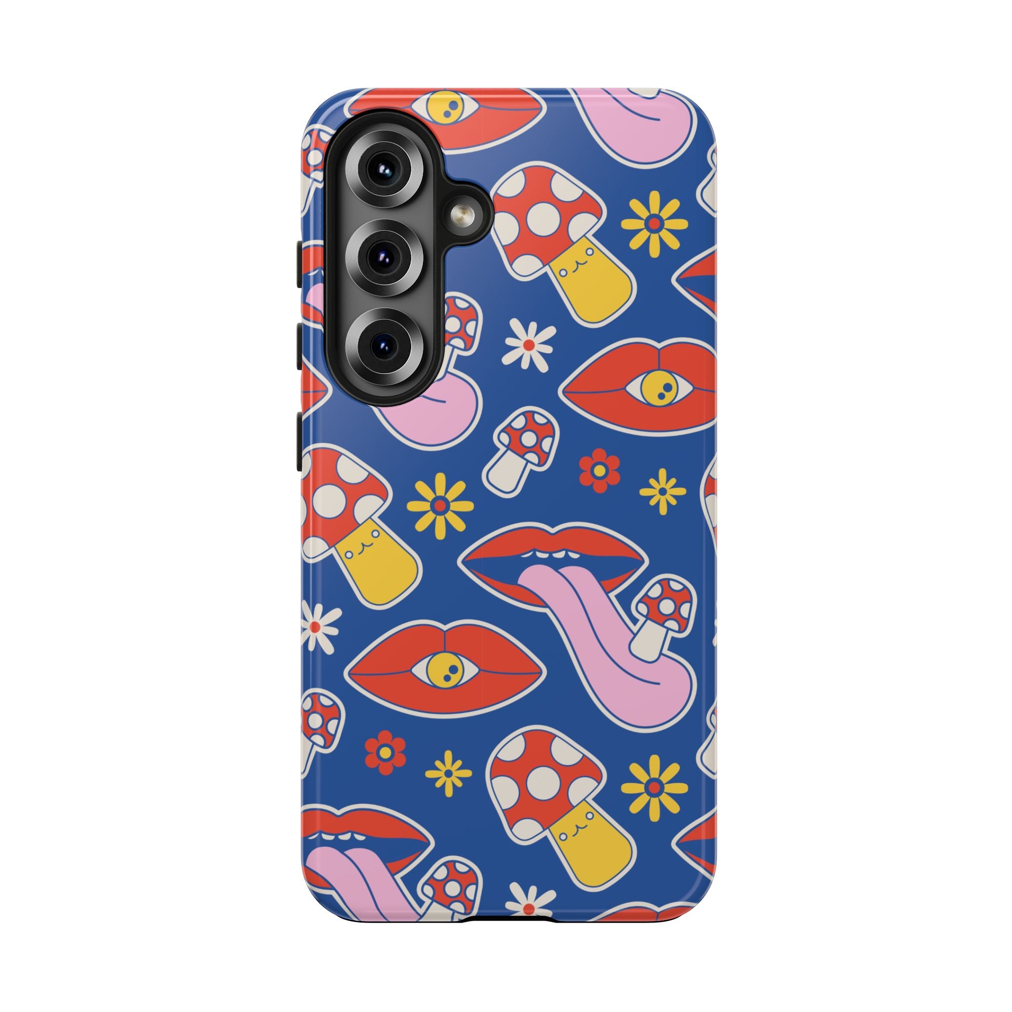 70s Lips Mushrooms Flower Power Phone Case 🌼💋🍄