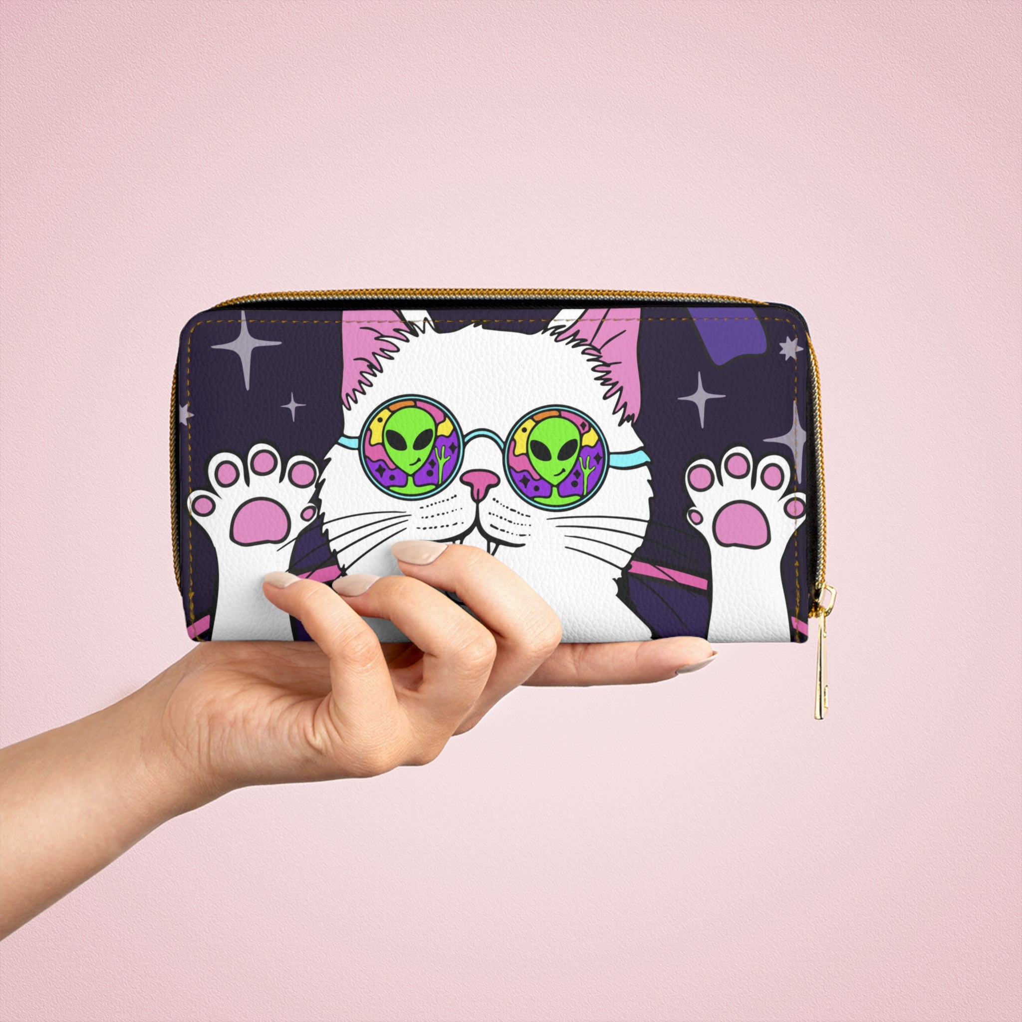 Y2K Alien Kitty in Space Wallet 👽🌌🐱