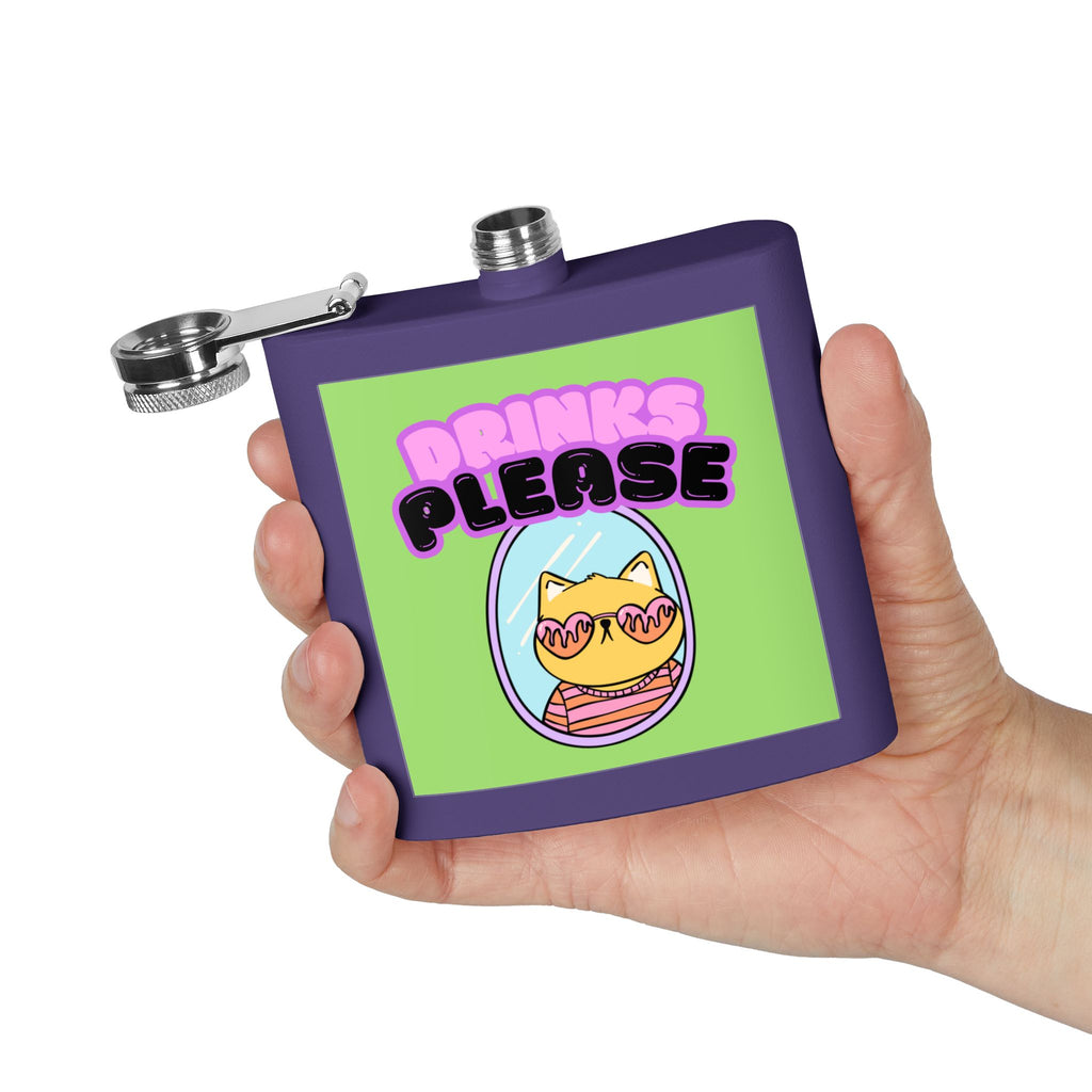 Drinks Please Cool Cat Flask