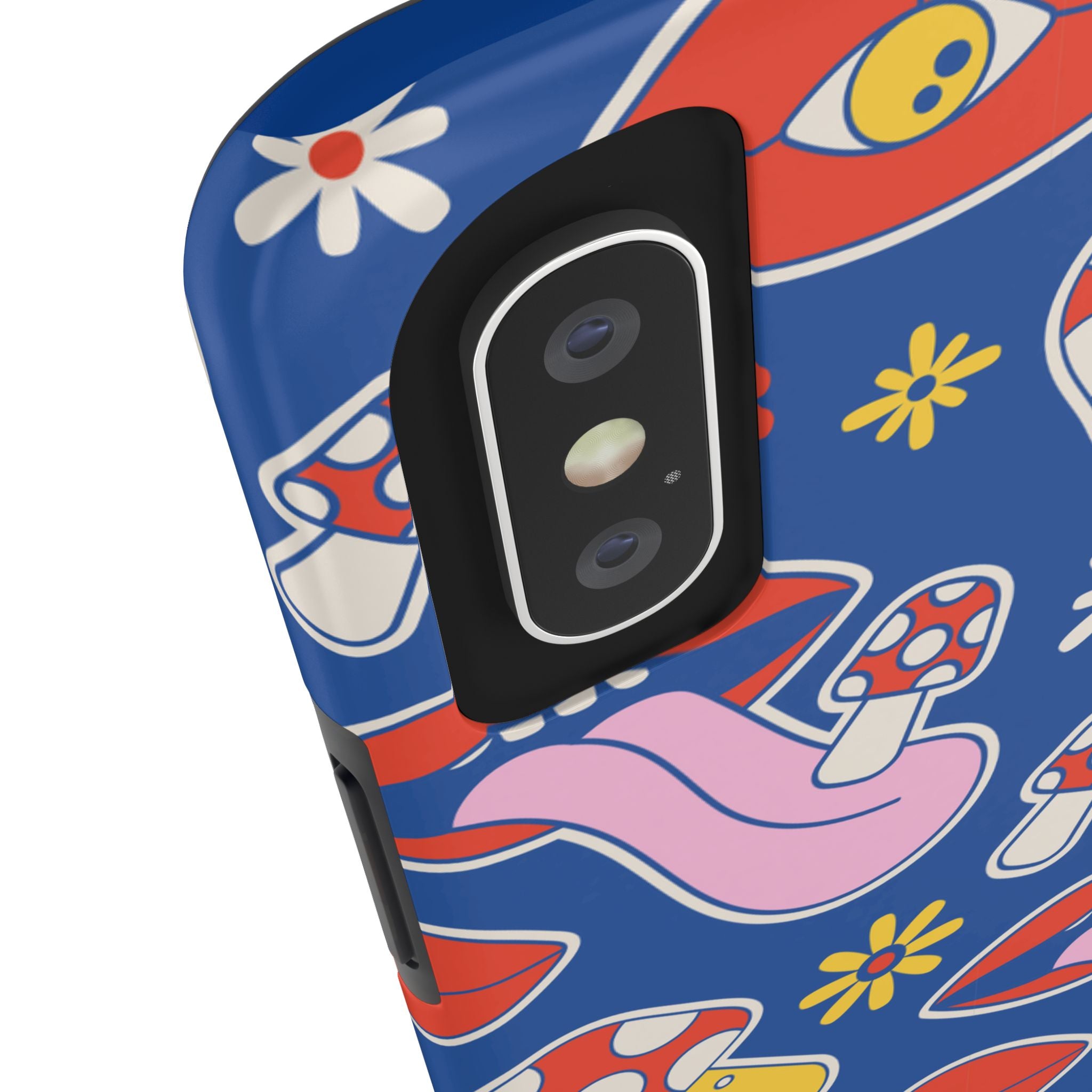 70s Lips Mushrooms Flower Power Phone Case 🌼💋🍄