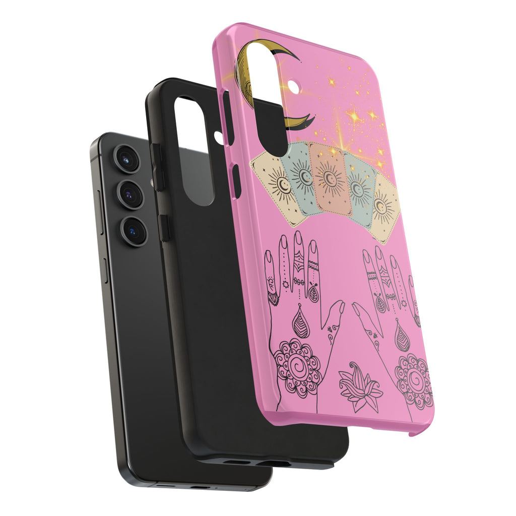 60s–70s Mystical Tarot Henna Hands Phone Case 🔮📱