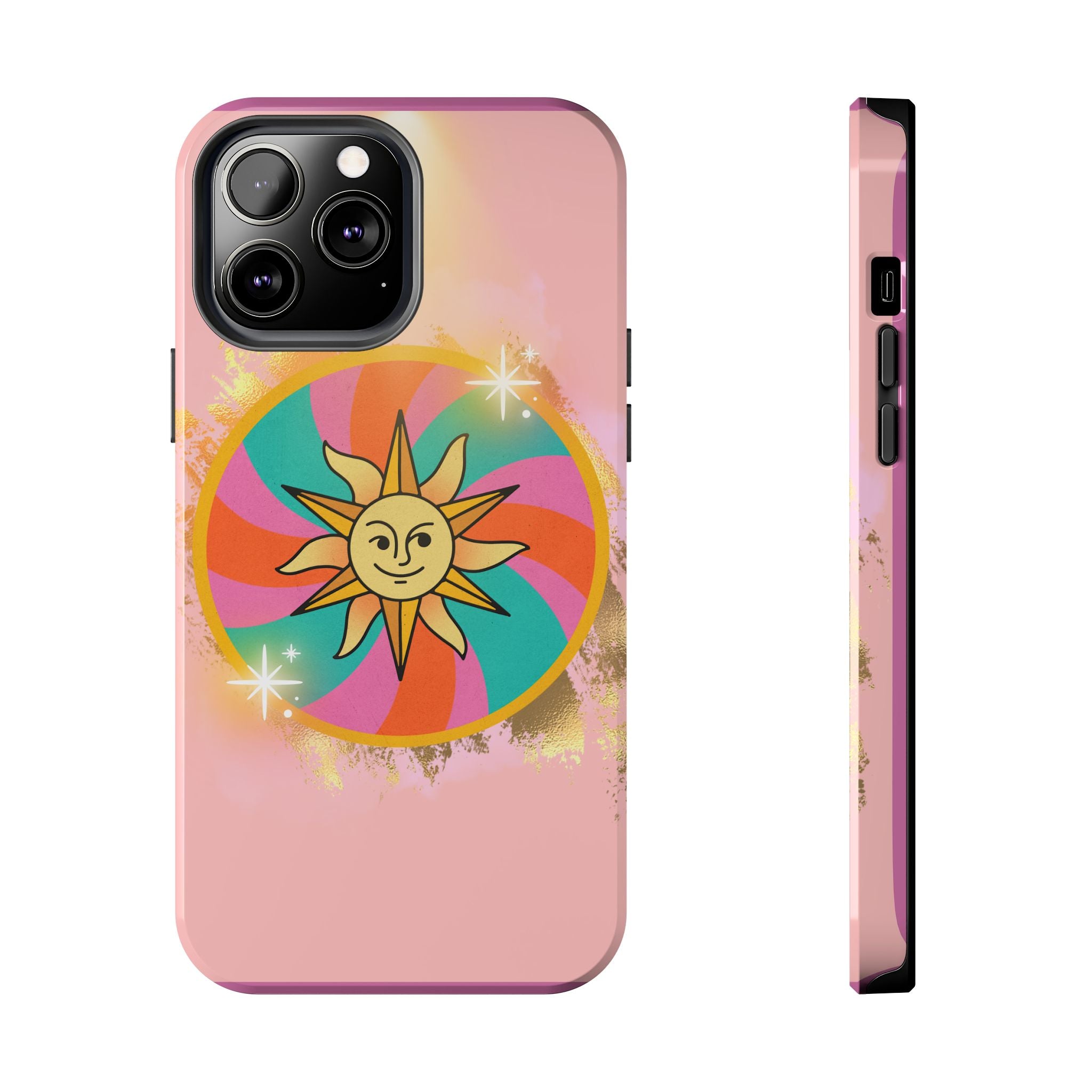70s Sunshine Tarot Gold Mystical Phone Case 🔮☀️📱