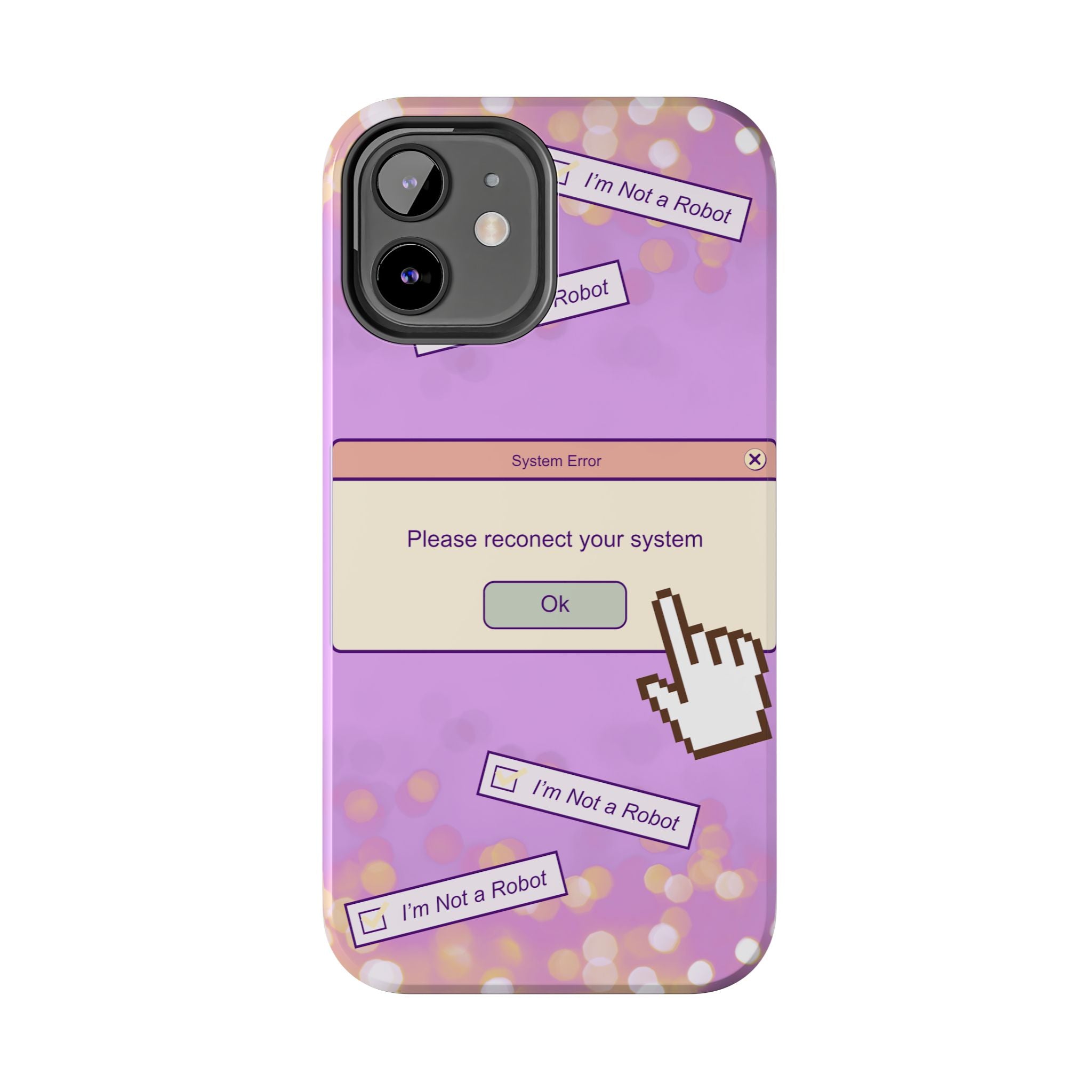Y2K I’m Not a Robot System Error Phone Case 🤖💻📱