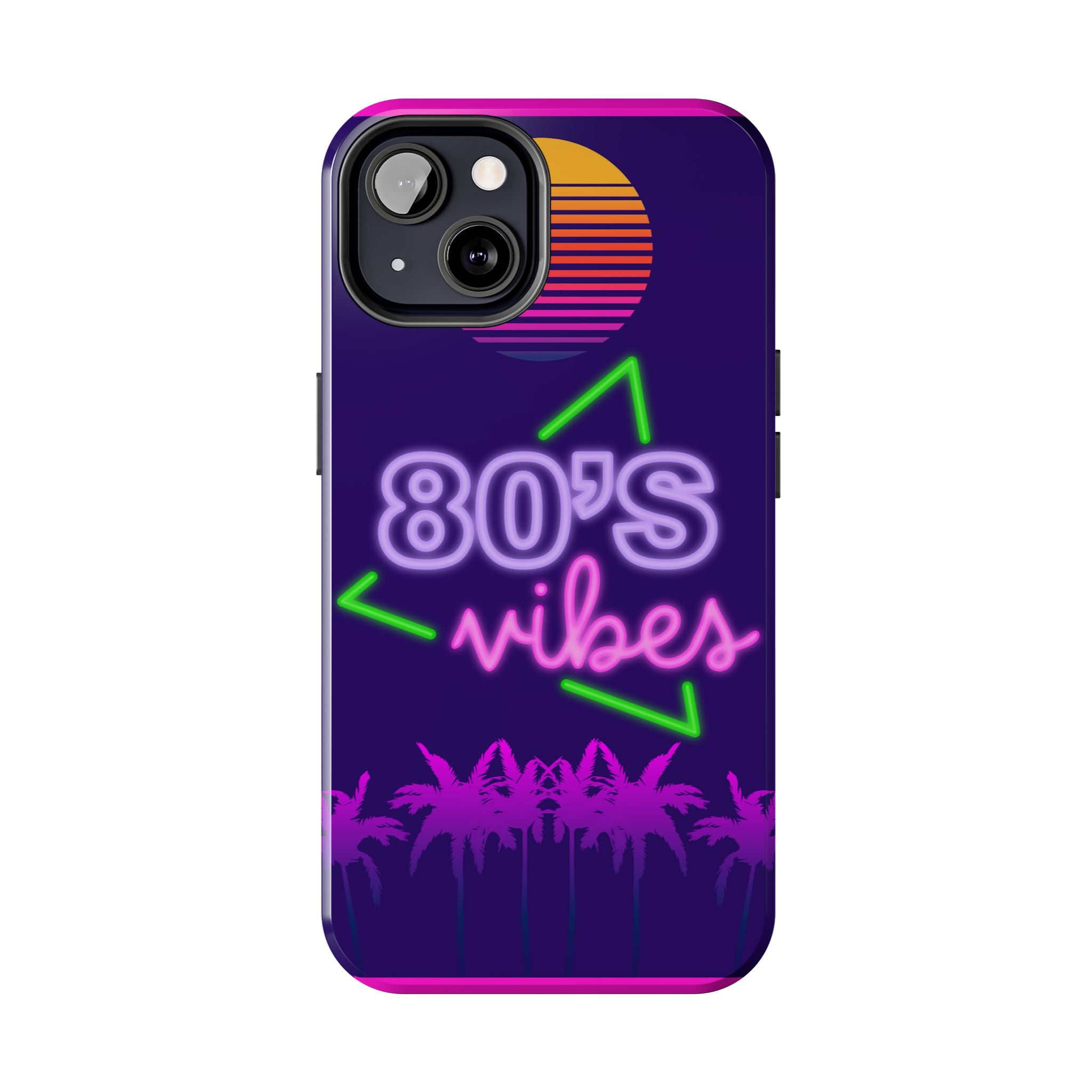80s Vibes Synthwave Palm Trees Phone Case 🌴🎹📱