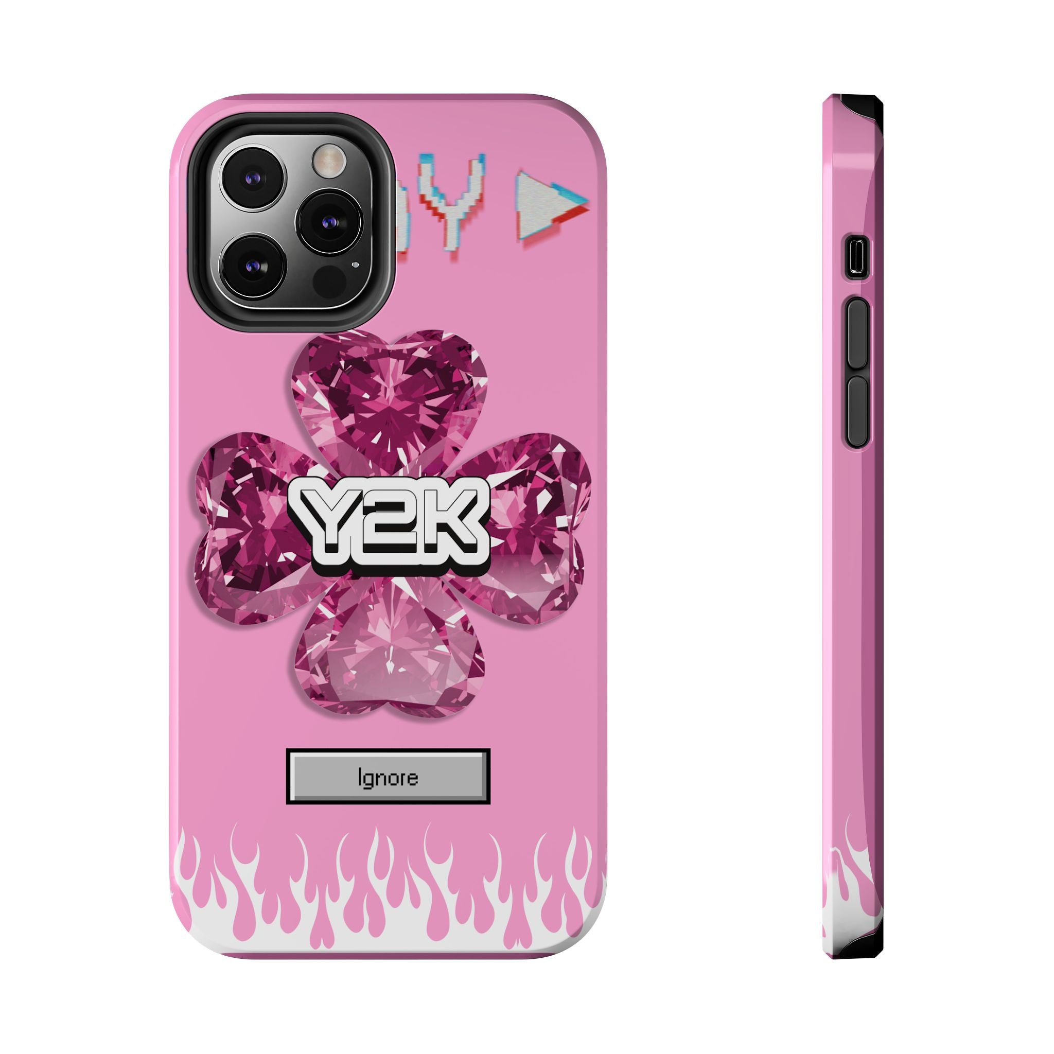Y2K Play Ignore Sweet Pink Phone Case 💗📱