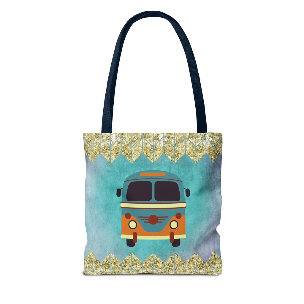 🌈 70s Hippie Soul Van Retro Tote Bag