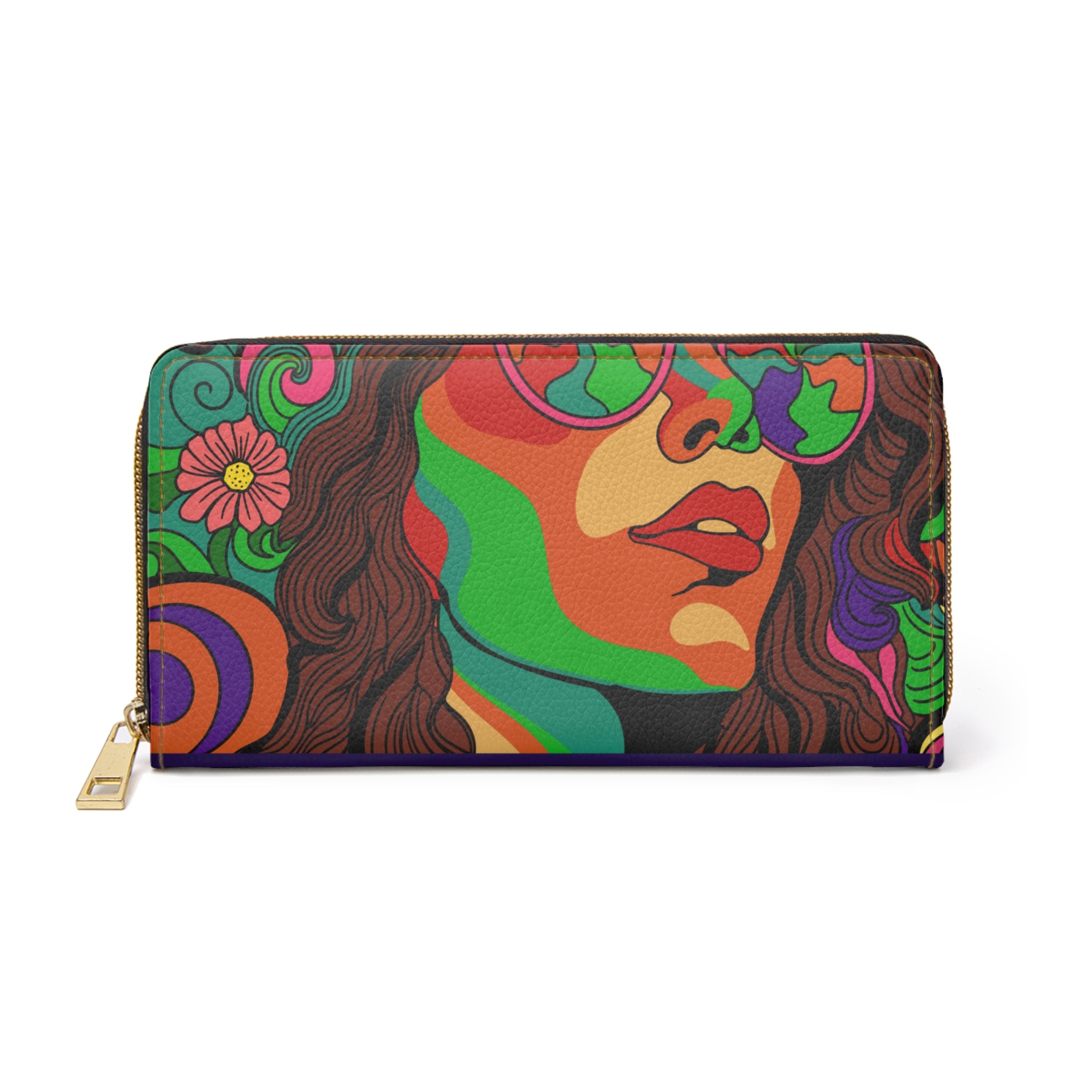 70s Trippy Hippie Woman Wallet ✌️🌸🌈