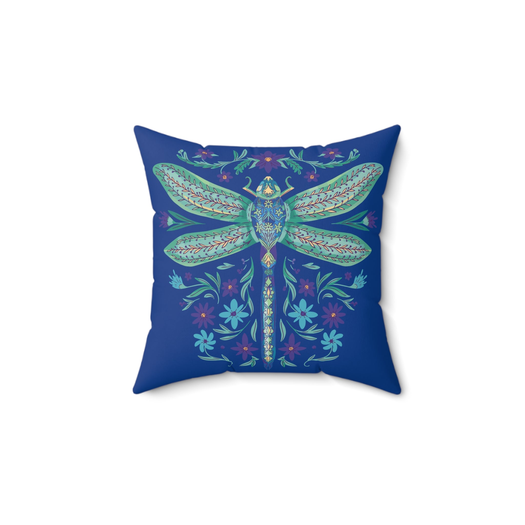 Earthly 70s Dragonfly Pillow