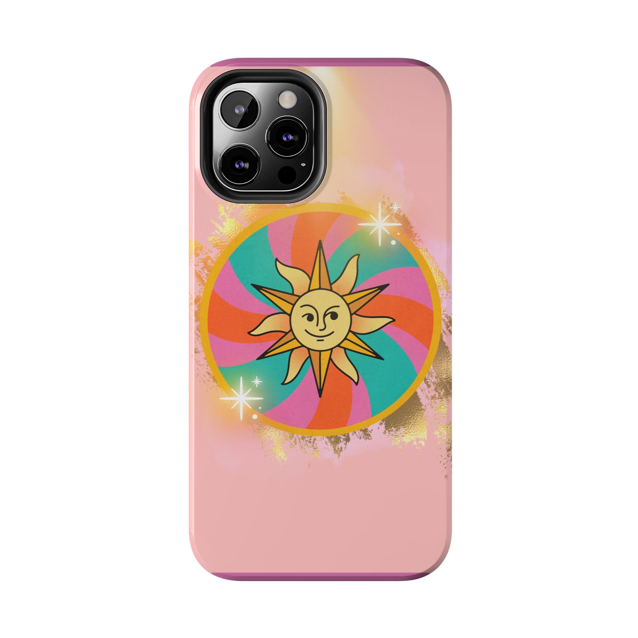 70s Sunshine Tarot Gold Mystical Phone Case 🔮☀️📱