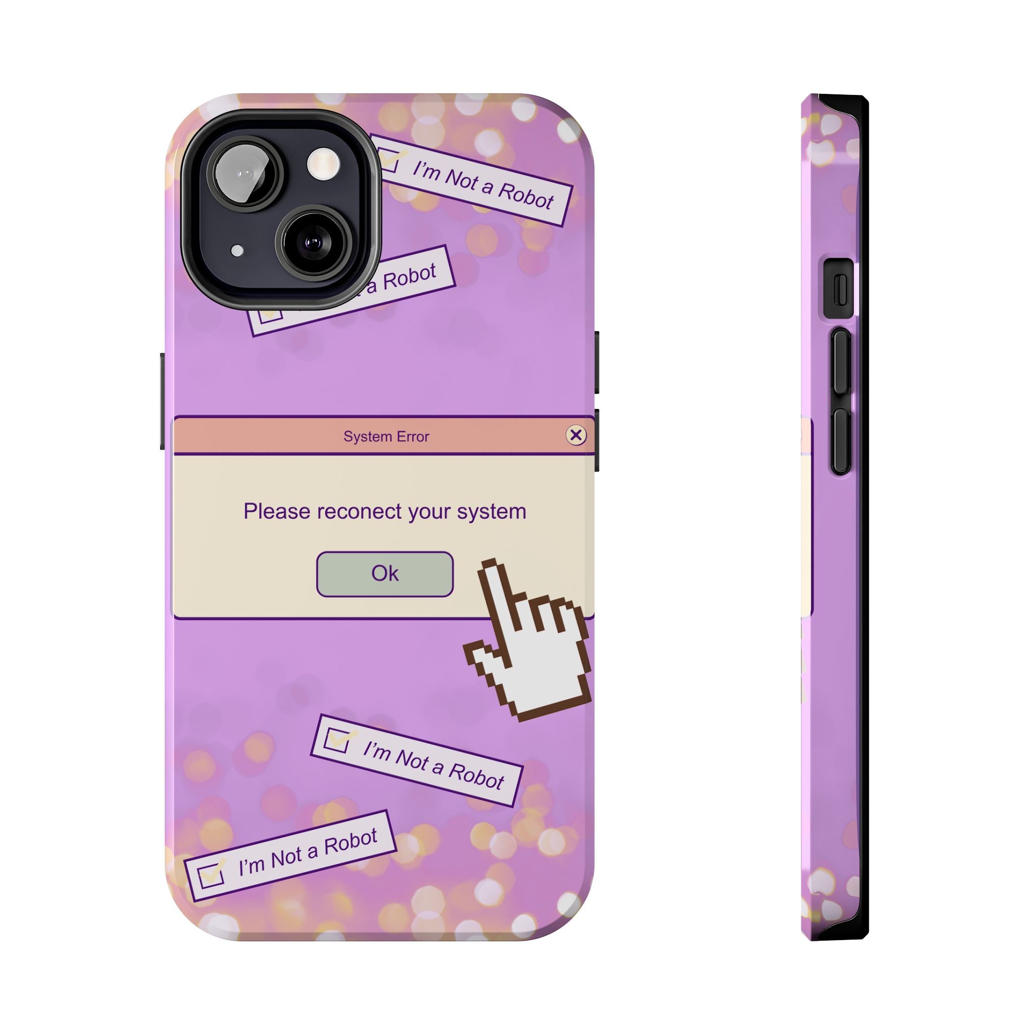 Y2K I’m Not a Robot System Error Phone Case 🤖💻📱