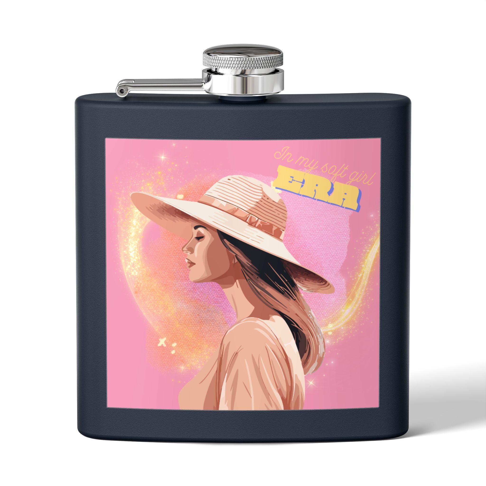 In My Soft Girl Era Pink Flask
