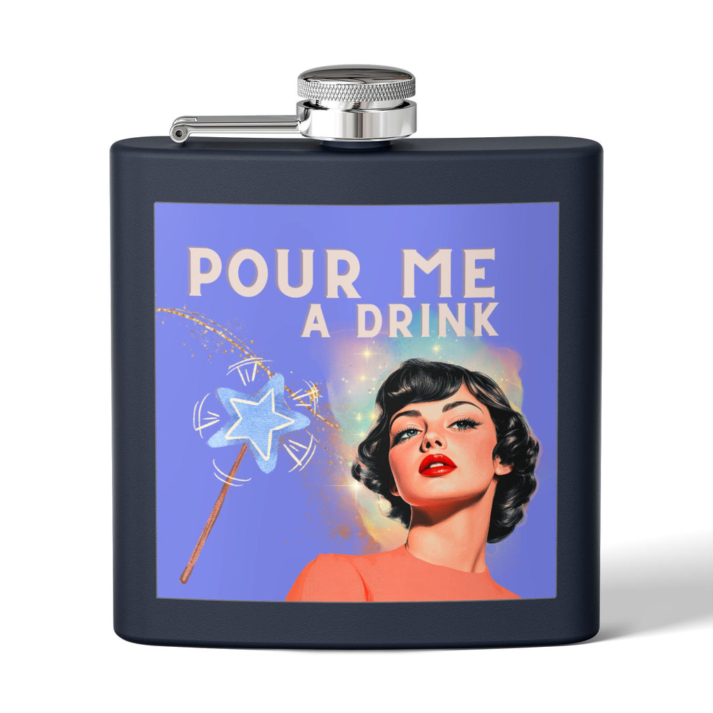 Pour Me a Drink – Retro Woman Magical Wand Flask