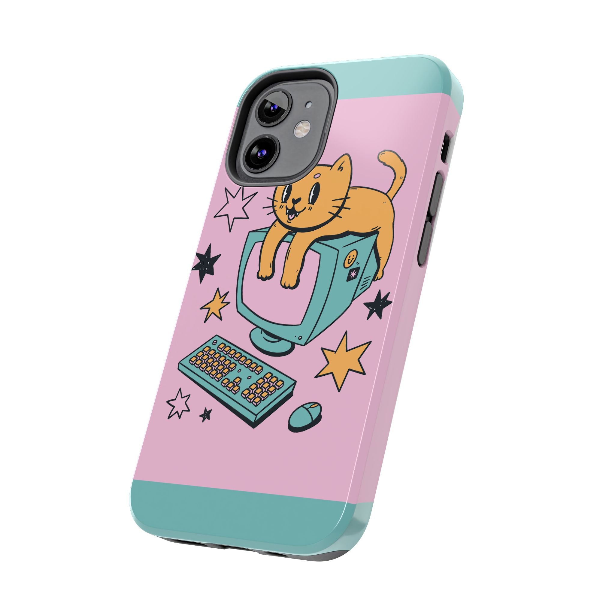 90s Cat and Computer Phone Case 🐱💾