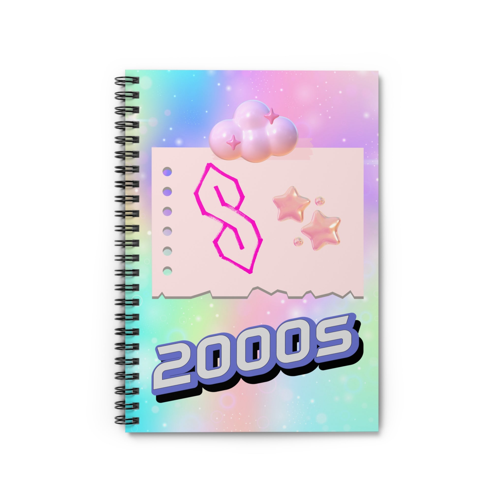 2000s Nostalgia Spiral Notebook | Cute Pastel Journal for Teens, School Supplies, Gift for Friends, Note-taking, Planner