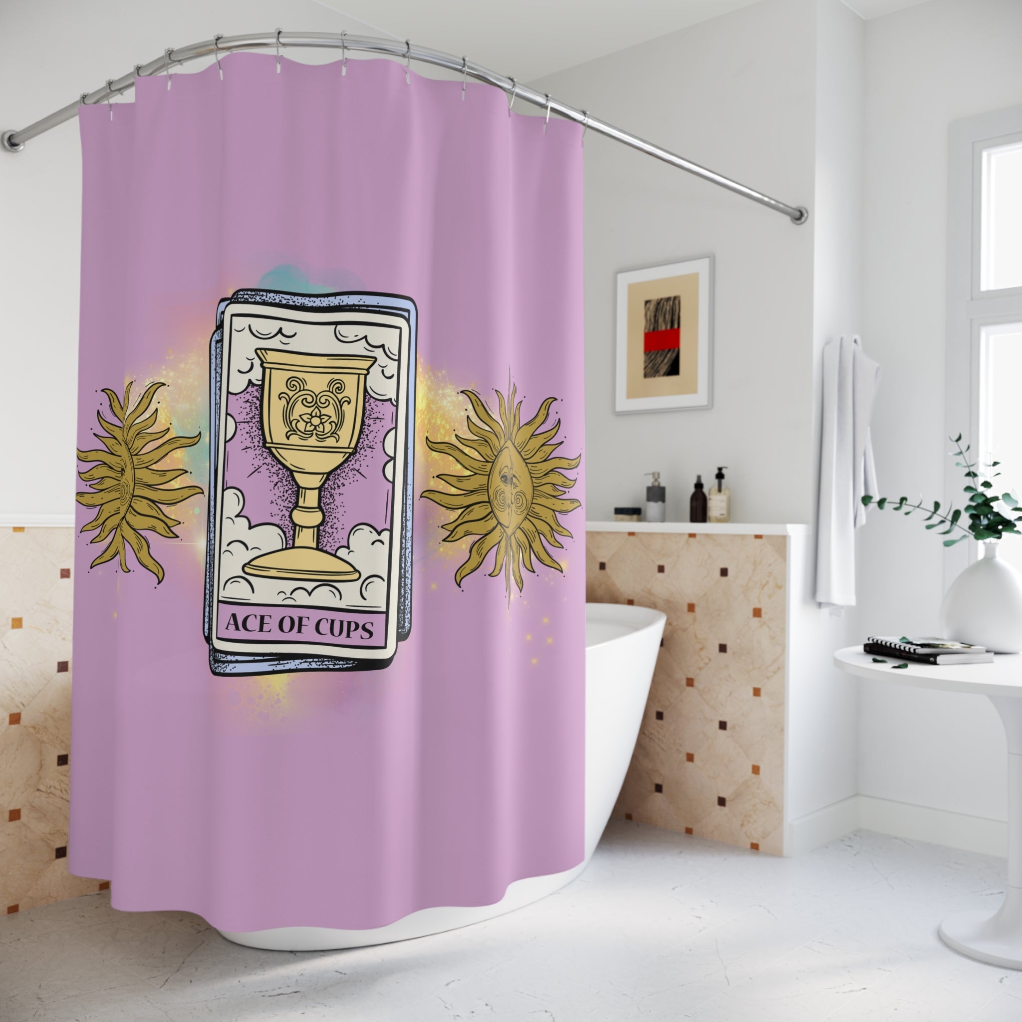 🃏 Tarot Ace of Cups Shower Curtain