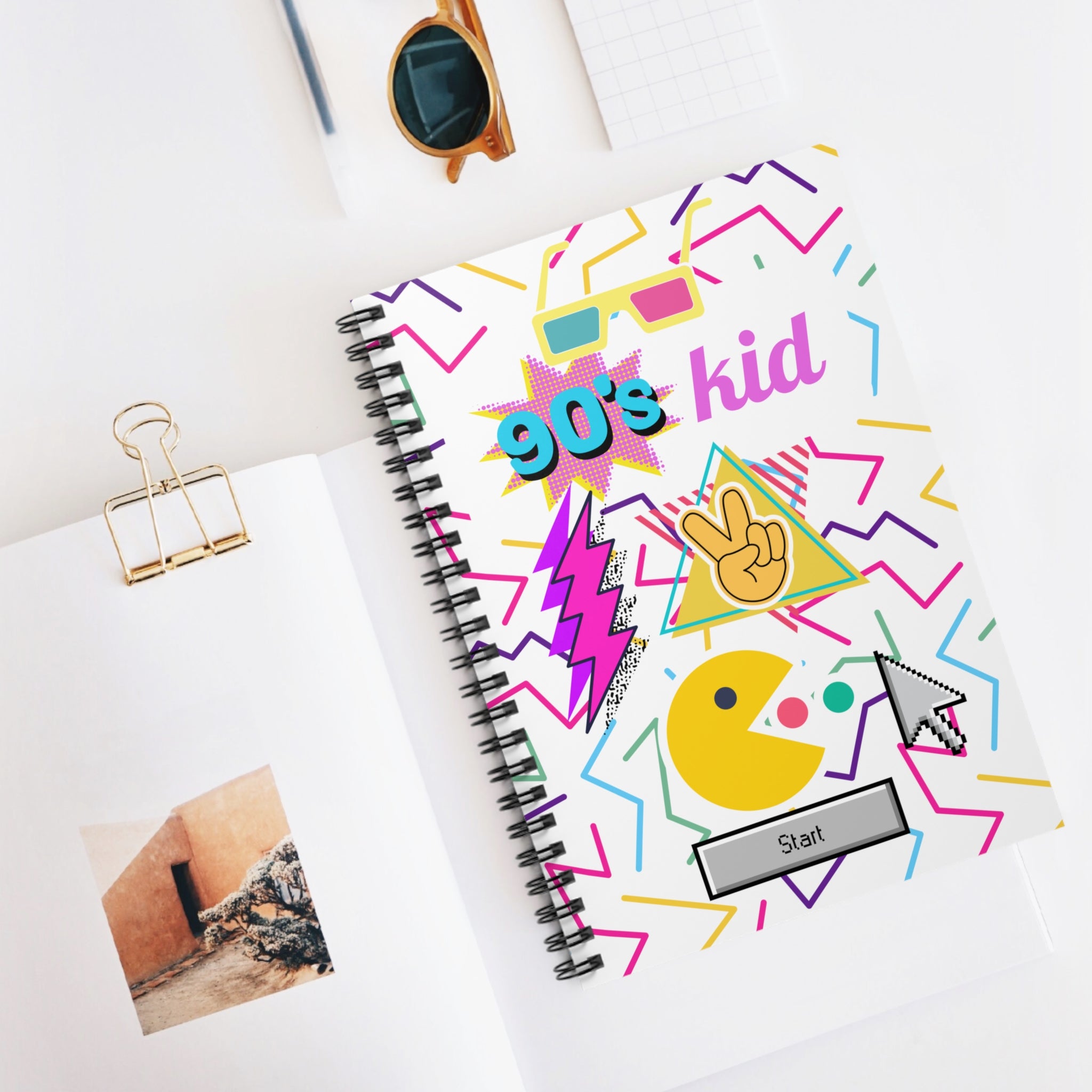 🕹️💛 90s Kid Pac-Man Start Button Journal 👾✨