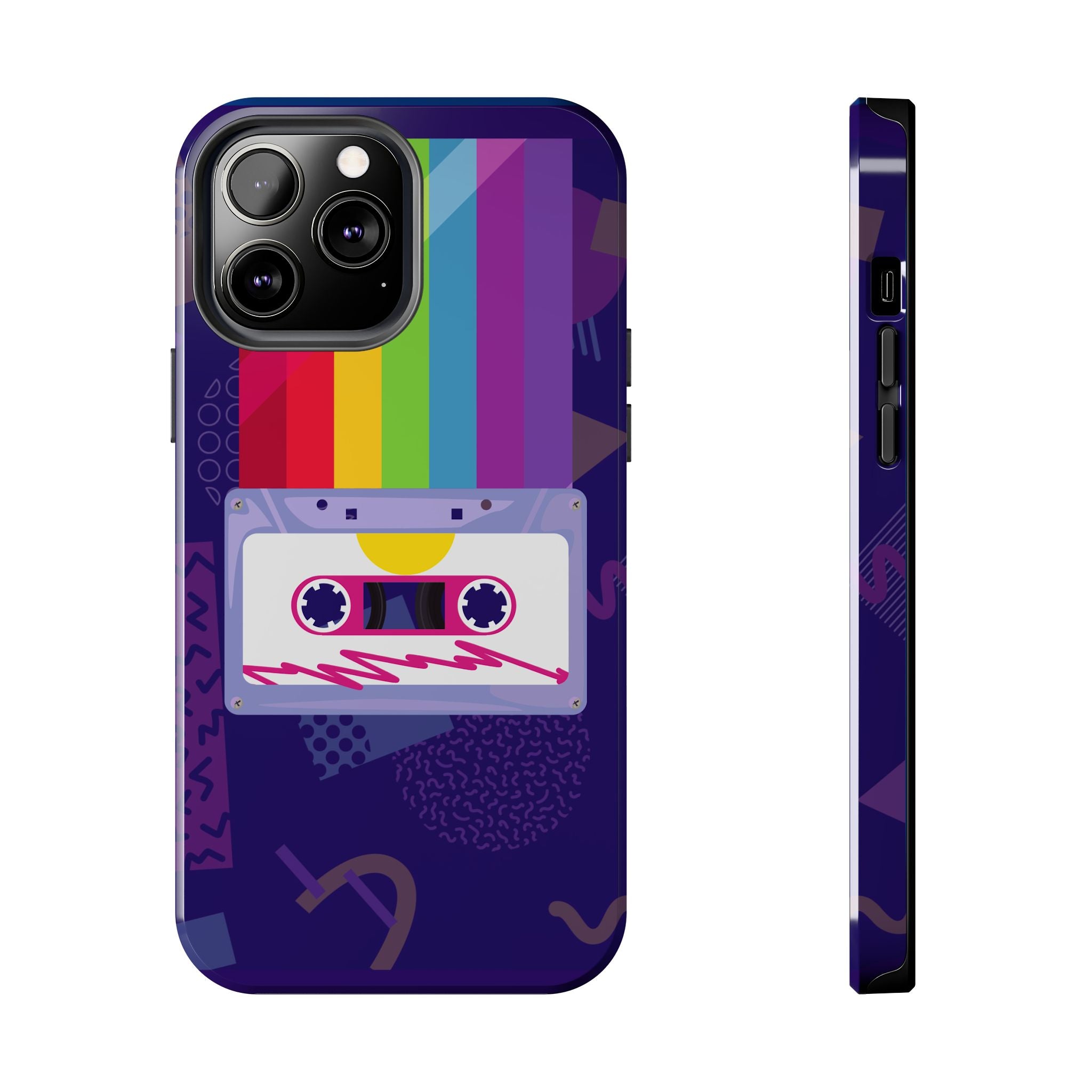 80s–90s Cassette Rainbow Phone Case 📼🌈📱