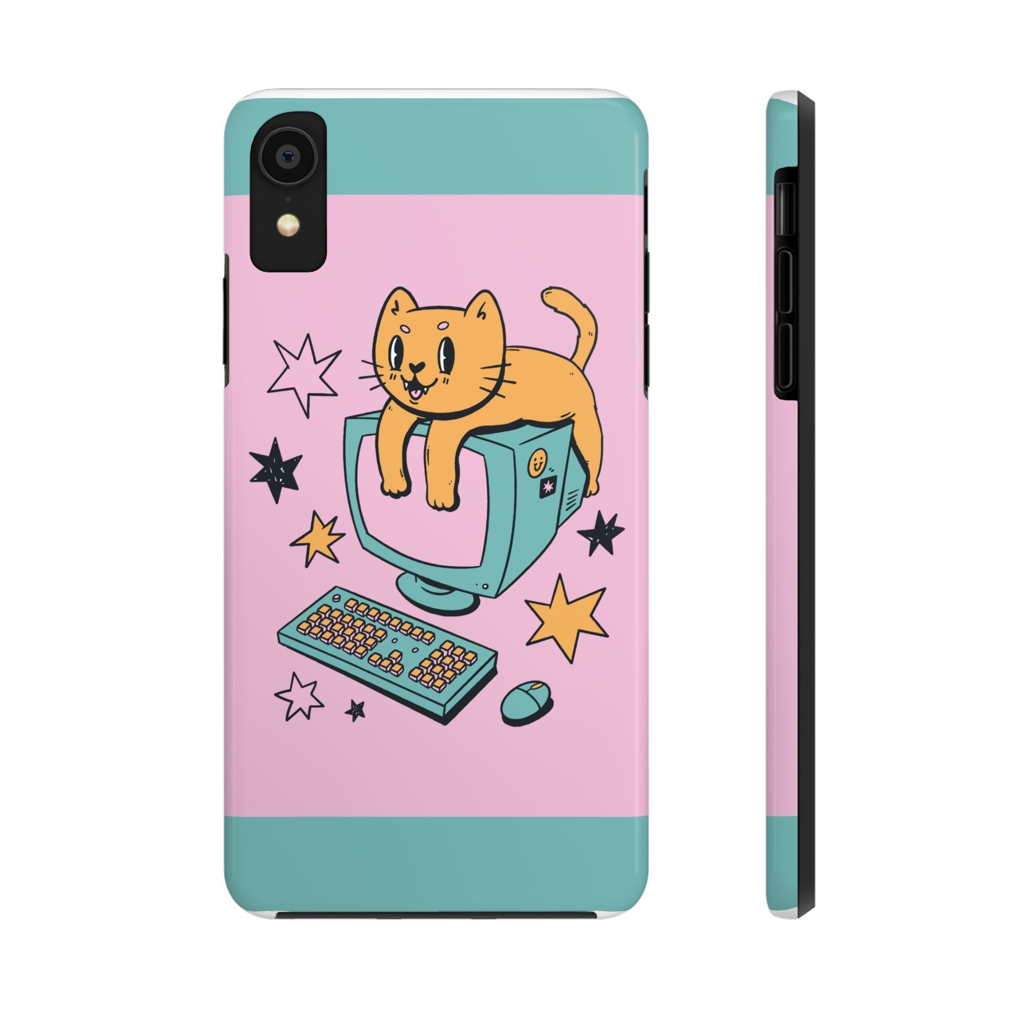 90s Cat and Computer Phone Case 🐱💾