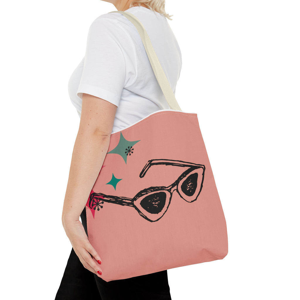 🕶️ 50s Retro Peachy Tote Bag