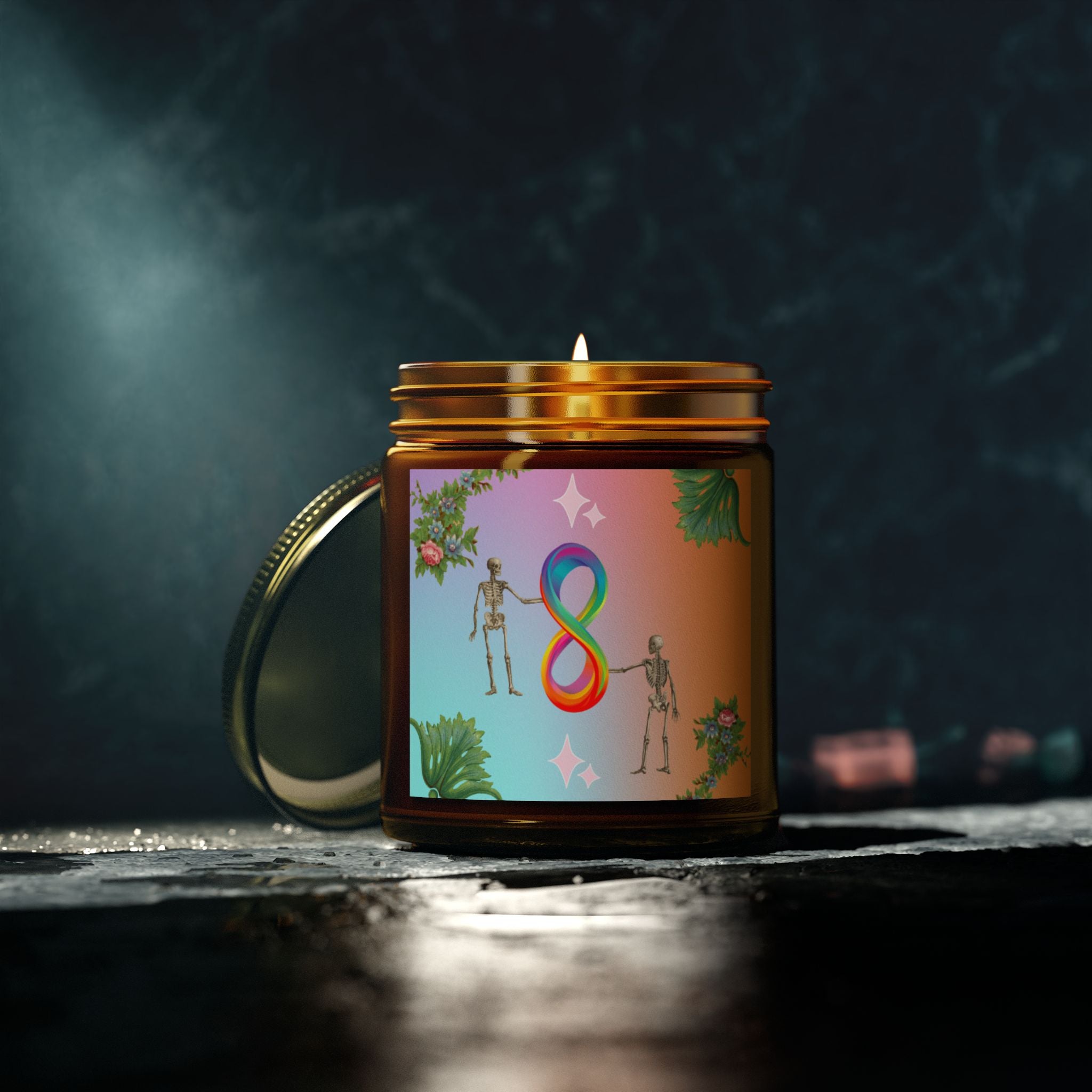 💀 Infinite Skellie Floral Candle