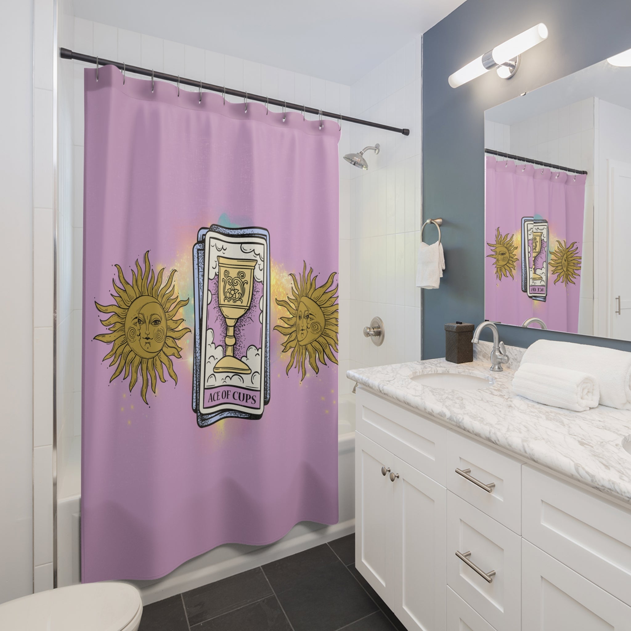🃏 Tarot Ace of Cups Shower Curtain